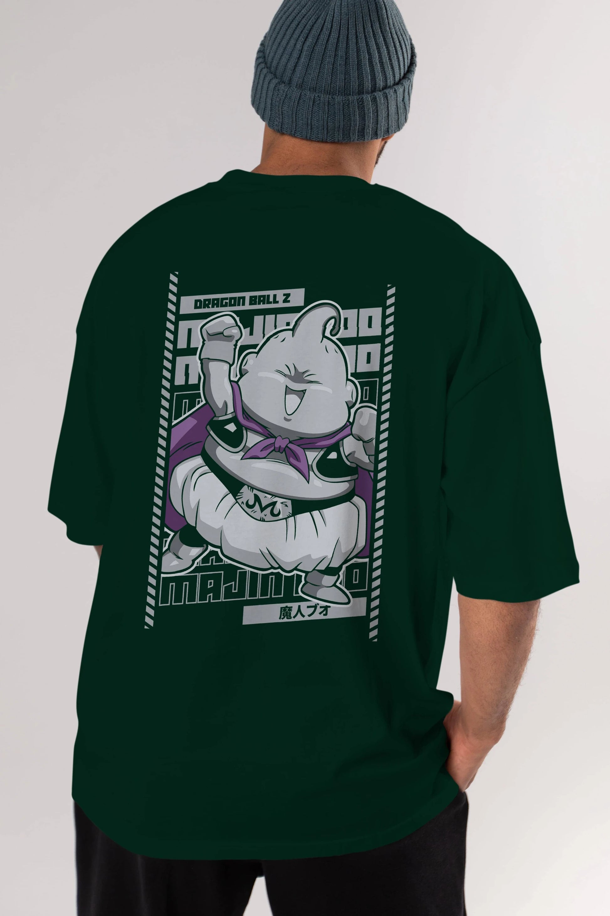 MAJIN BOO2 Anime Arka Baskılı Oversize t-shirt Erkek Kadın Unisex
