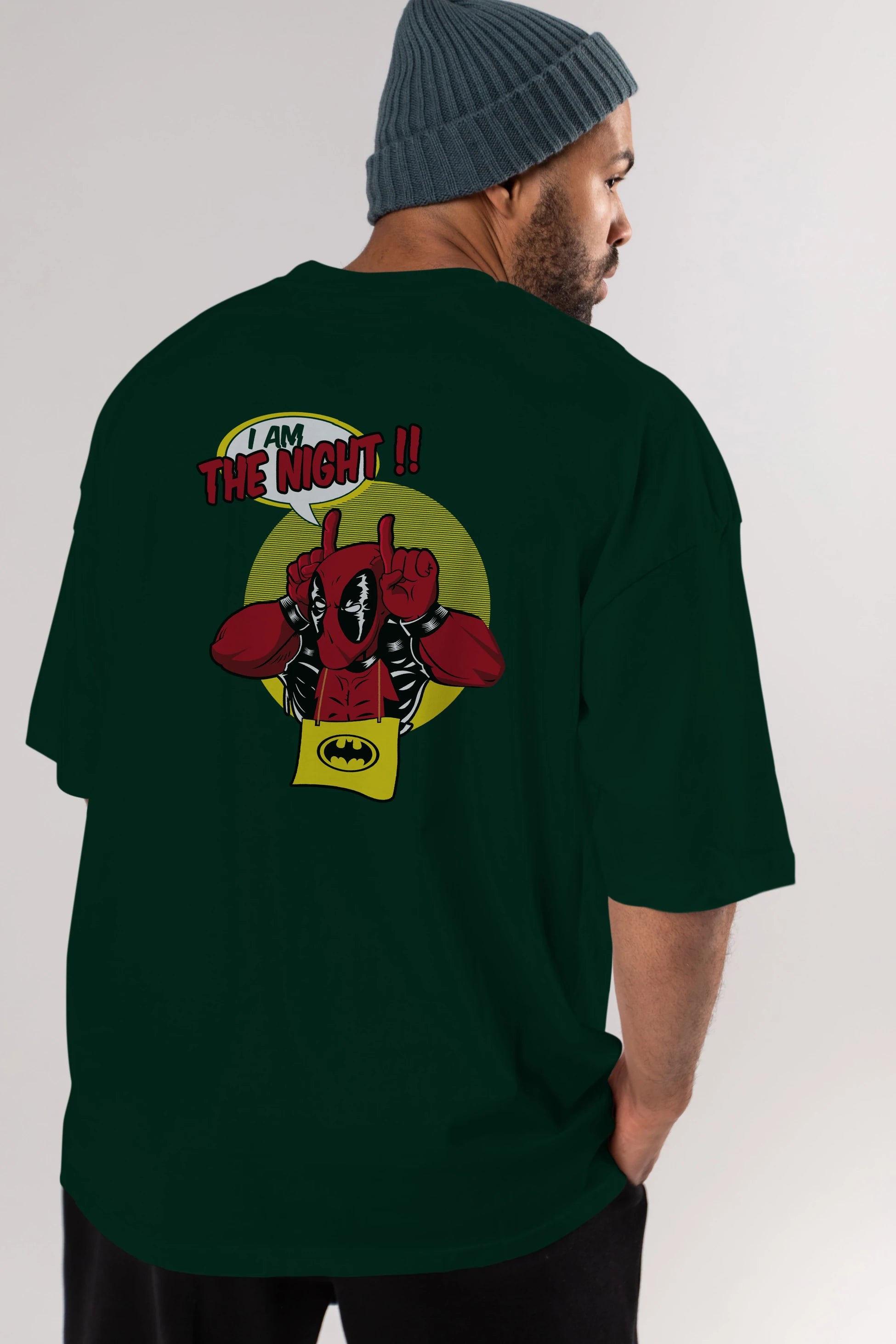 Deadpool (1) Arka Baskılı Oversize t-shirt Erkek Kadın Unisex %100 Pamuk Bisiklet Yaka tişort