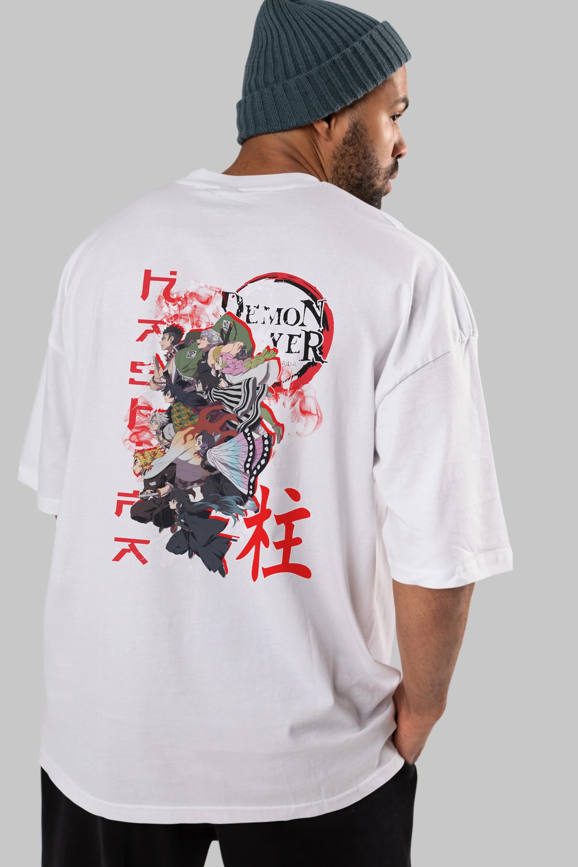 DEMON SLAYER SLAYERS Anime Arka Baskılı Oversize t-shirt Erkek Kadın Unisex