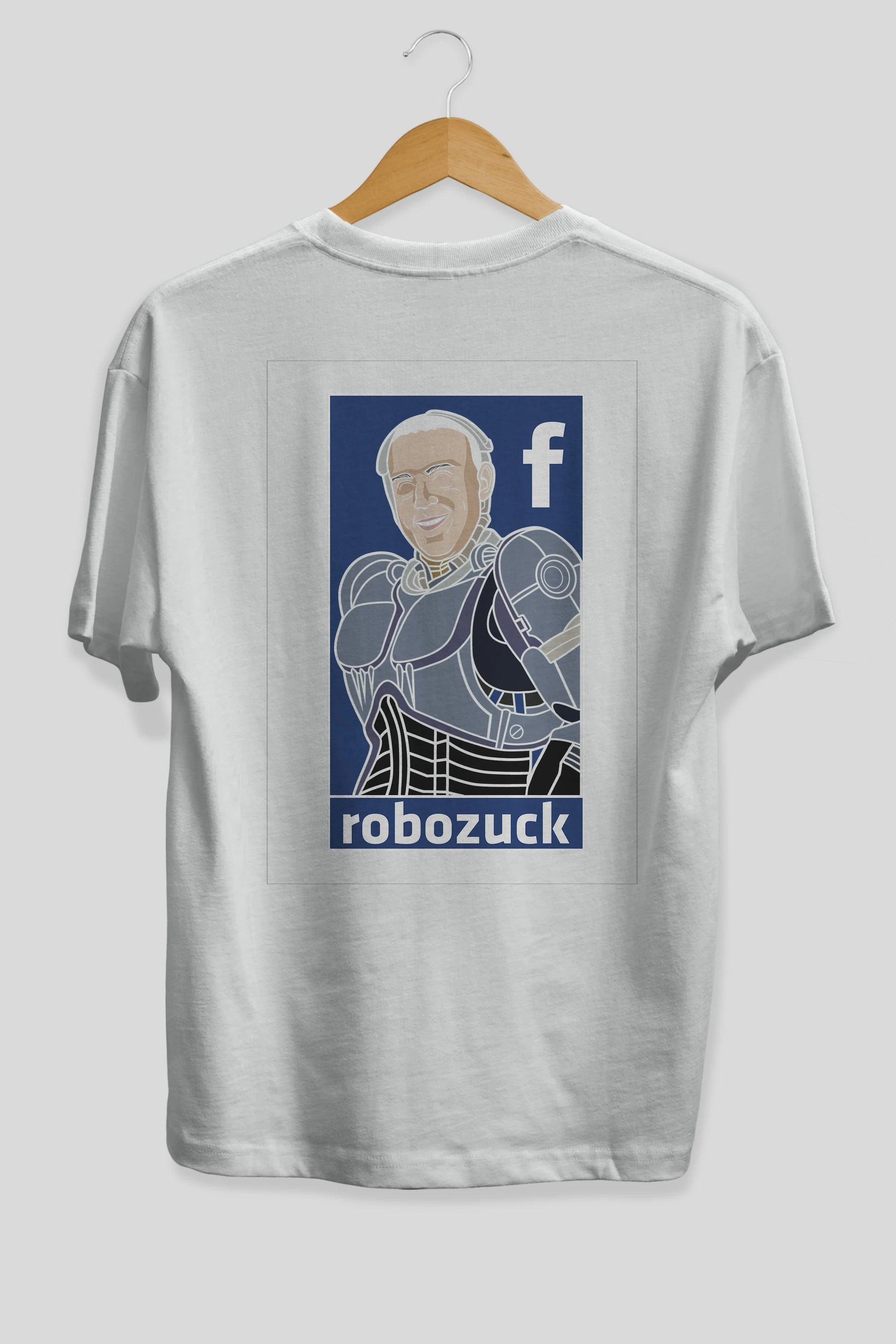 Robozuck Arka Baskılı Oversize t-shirt Erkek Kadın Unisex %100 Pamuk tişort