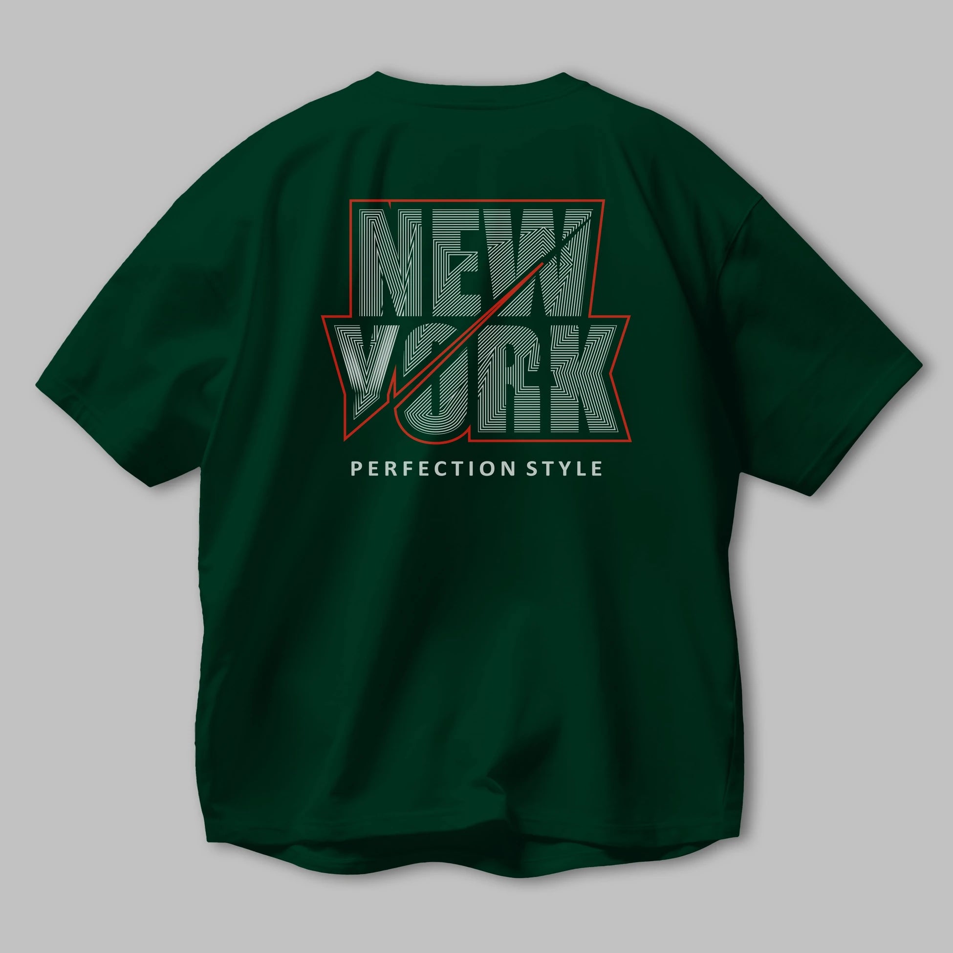 New York Perfection Style Arka Baskılı Oversize t-shirt Erkek Kadın Unisex