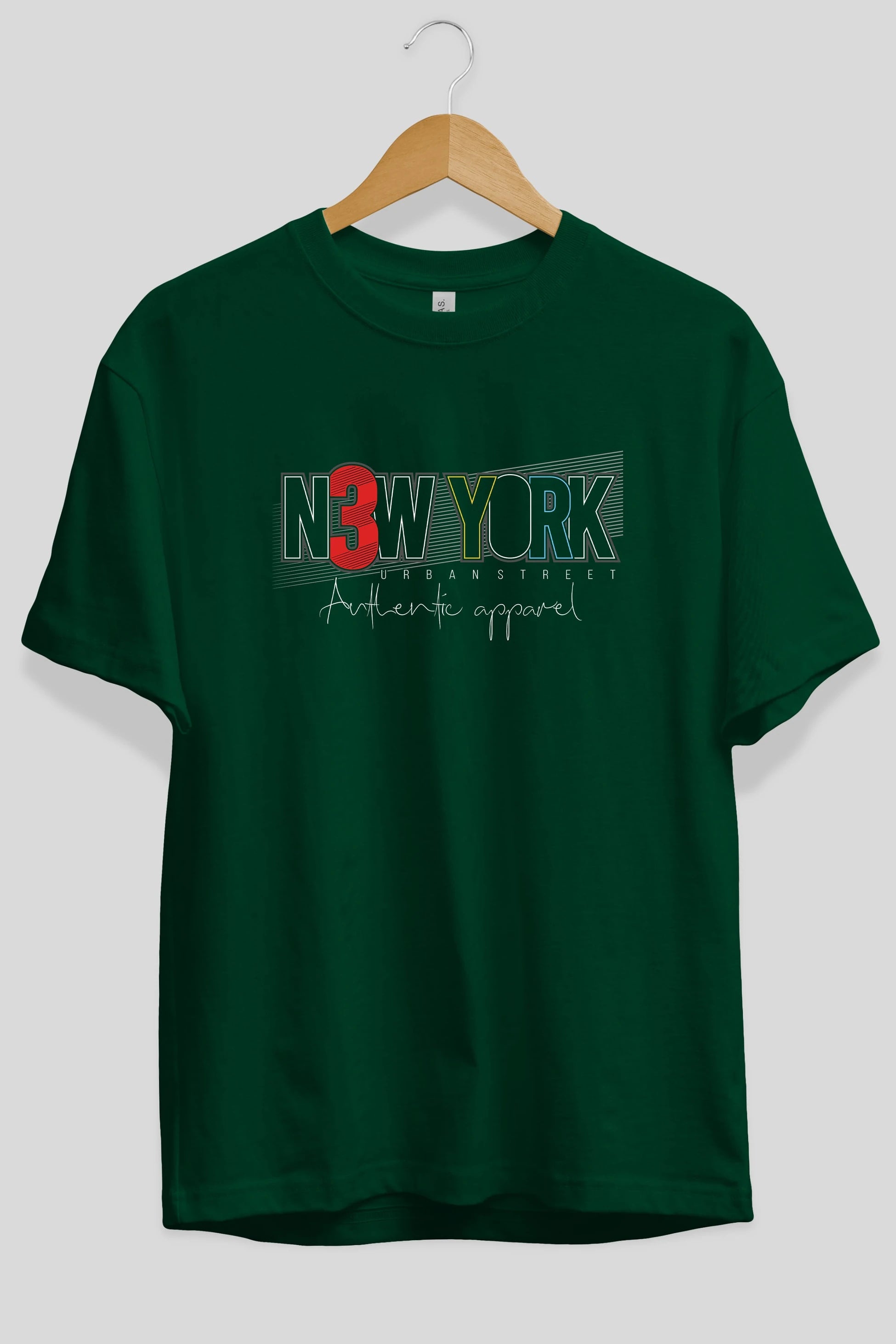 New York Ön Baskılı Oversize t-shirt Erkek Kadın Unisex