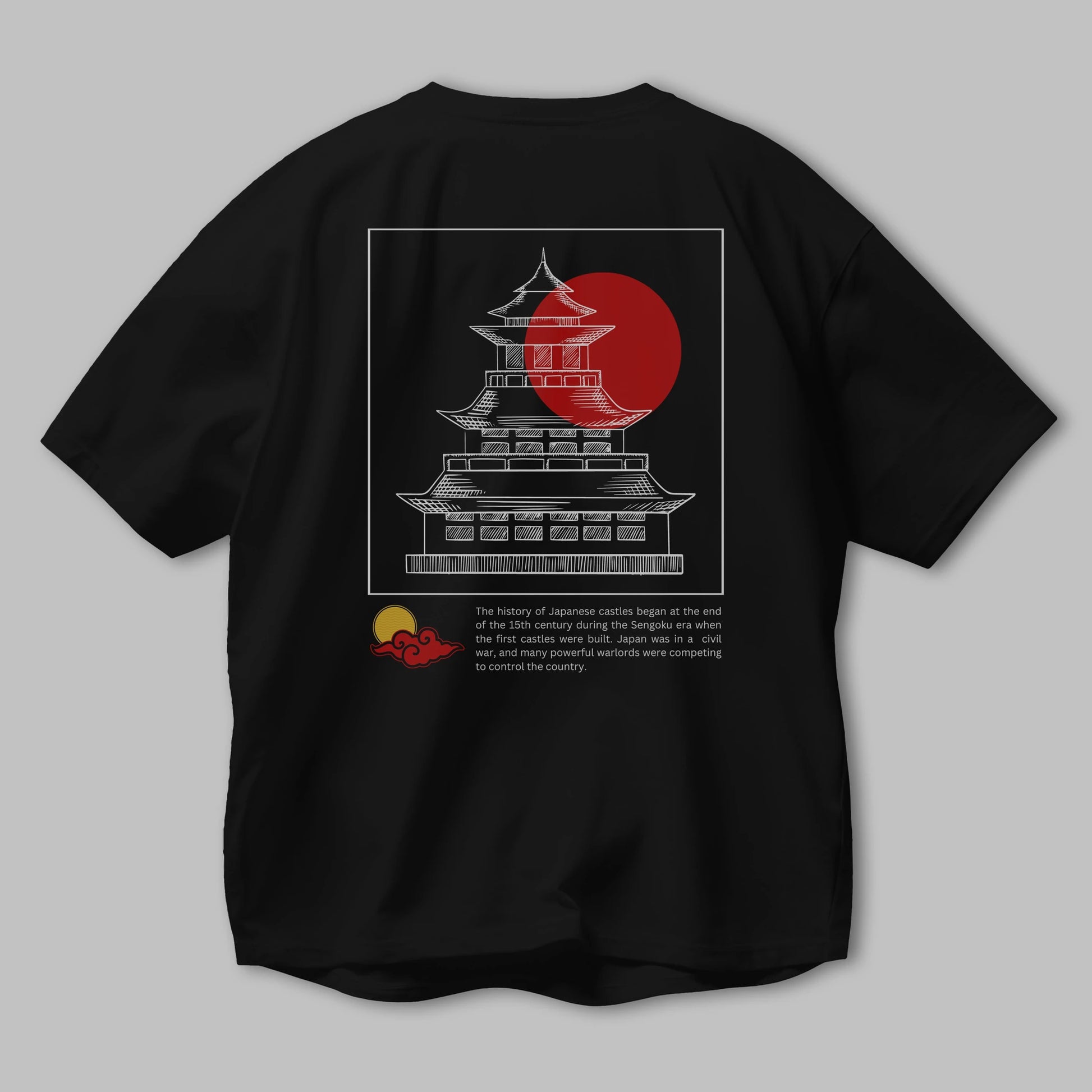 Japan Streetwear Arka Baskılı Oversize t-shirt Erkek Kadın Unisex