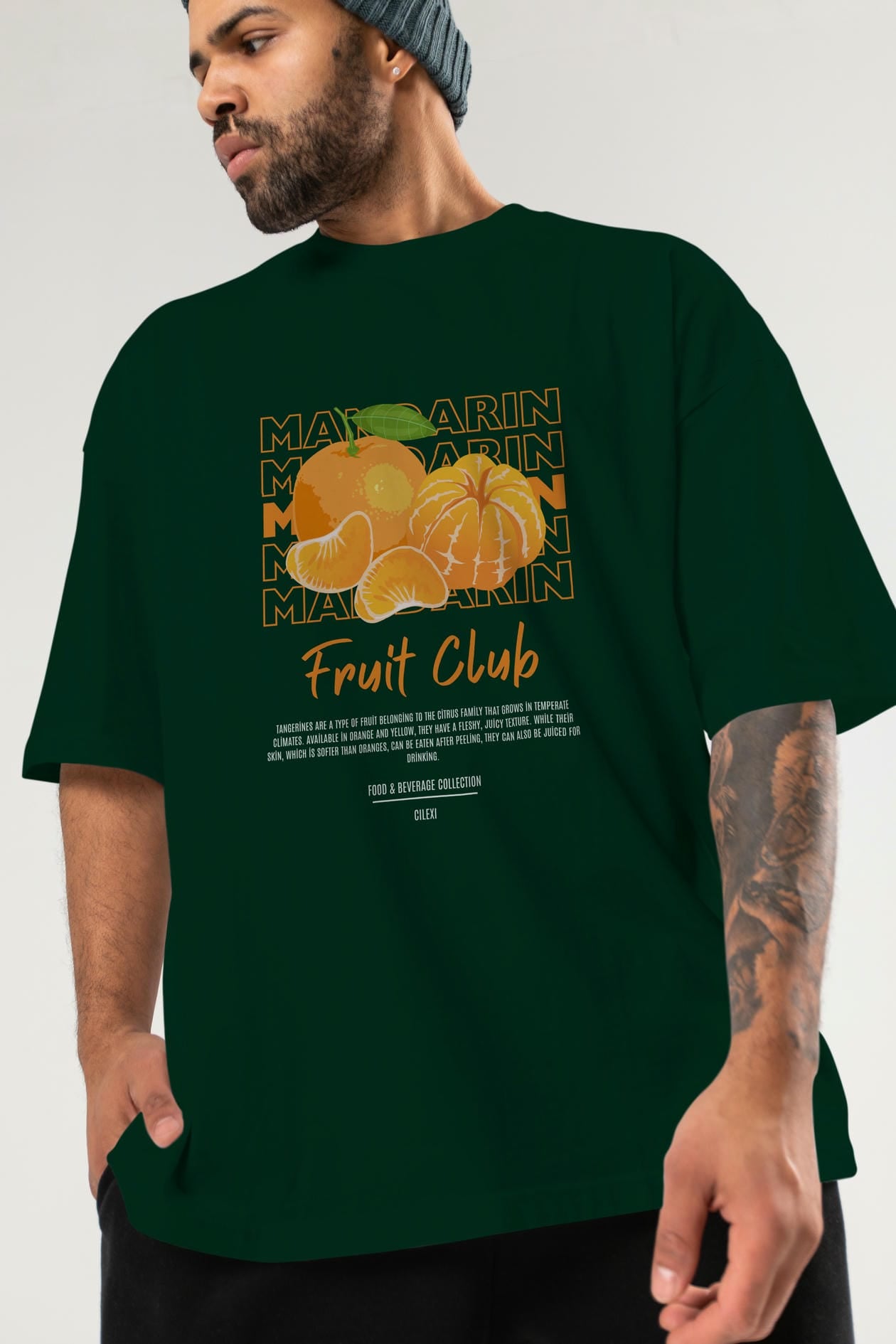 Mandarin Ön Baskılı Oversize t-shirt Erkek Kadın Pamuk Bisiklet Yaka tişort
