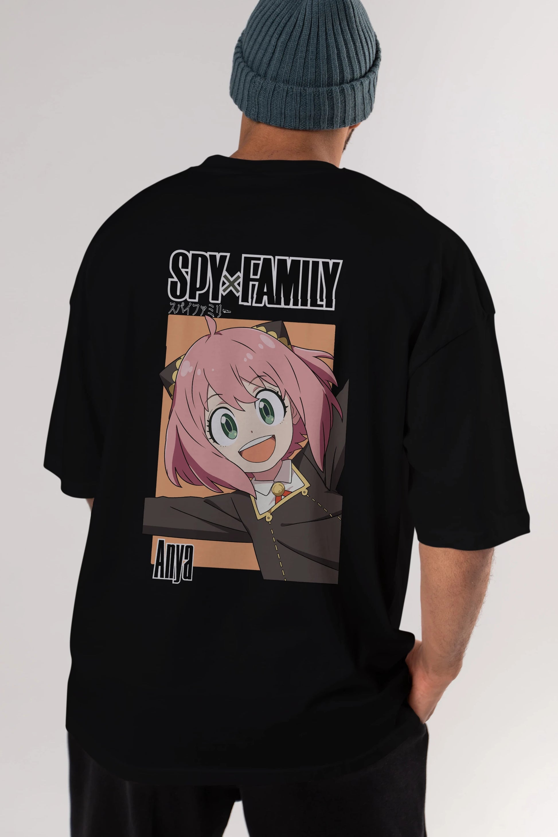 SPY X FAMILY Anya Anime Arka Baskılı Oversize t-shirt Erkek Kadın Unisex