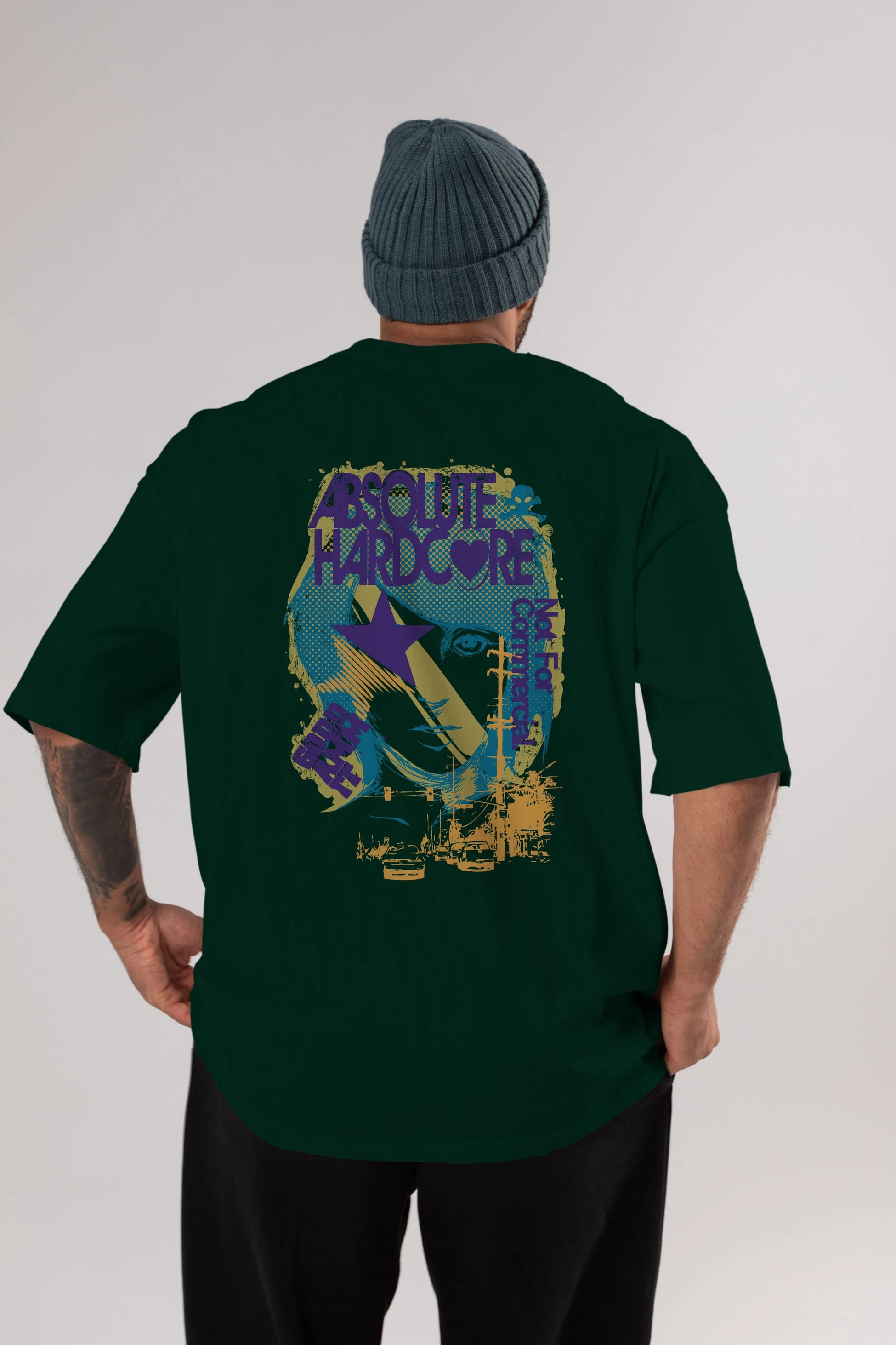 Absolute Hardcore Arka Baskılı Oversize t-shirt Erkek Kadın Unisex