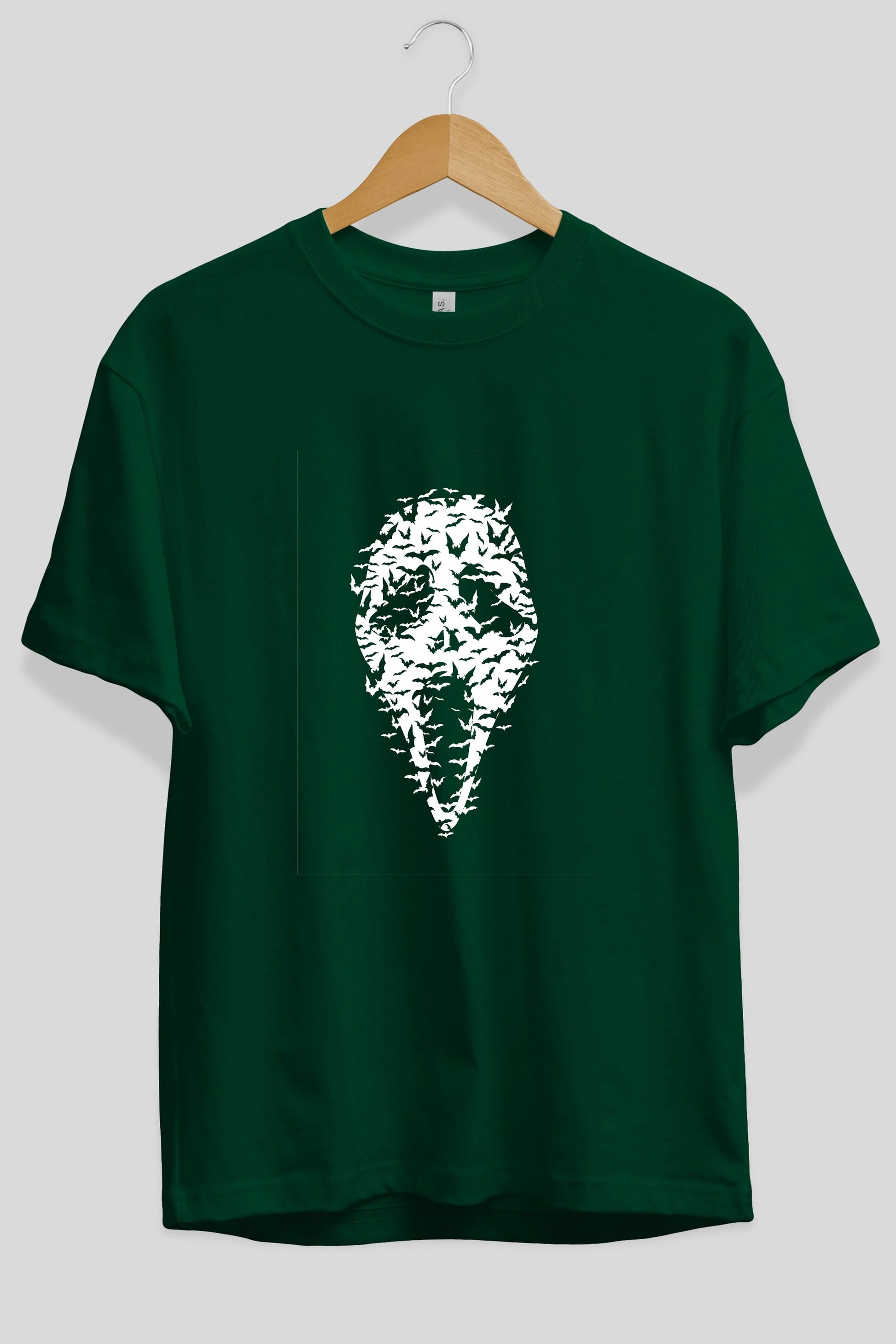 Ghost Face Bats Ön Baskılı Oversize t-shirt %100 pamuk Erkek Kadın Unisex