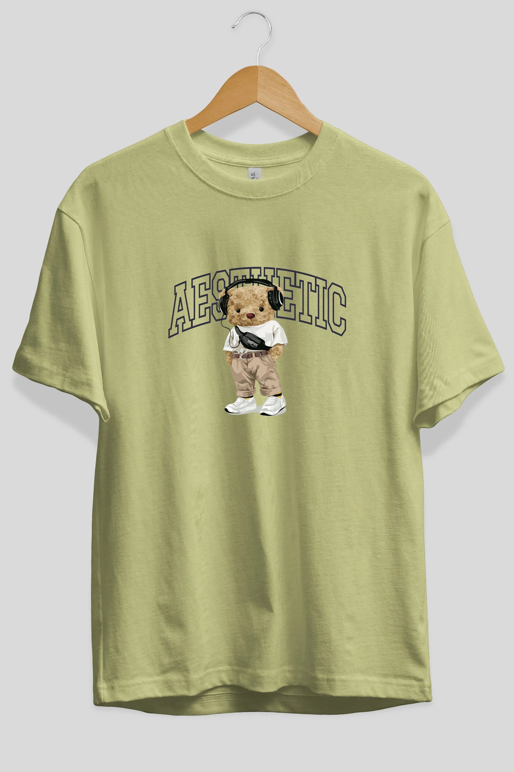 Teddy Bear Aesthetıc Ön Baskılı Oversize t-shirt Erkek Kadın Unisex %100 Pamuk