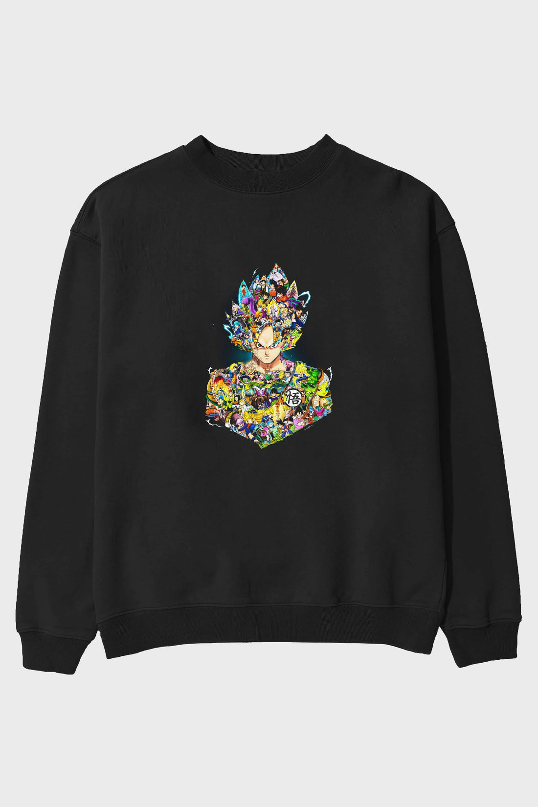 DRAGON BALL ART Anime Ön Baskılı Oversize Sweatshirt Erkek Kadın Unisex