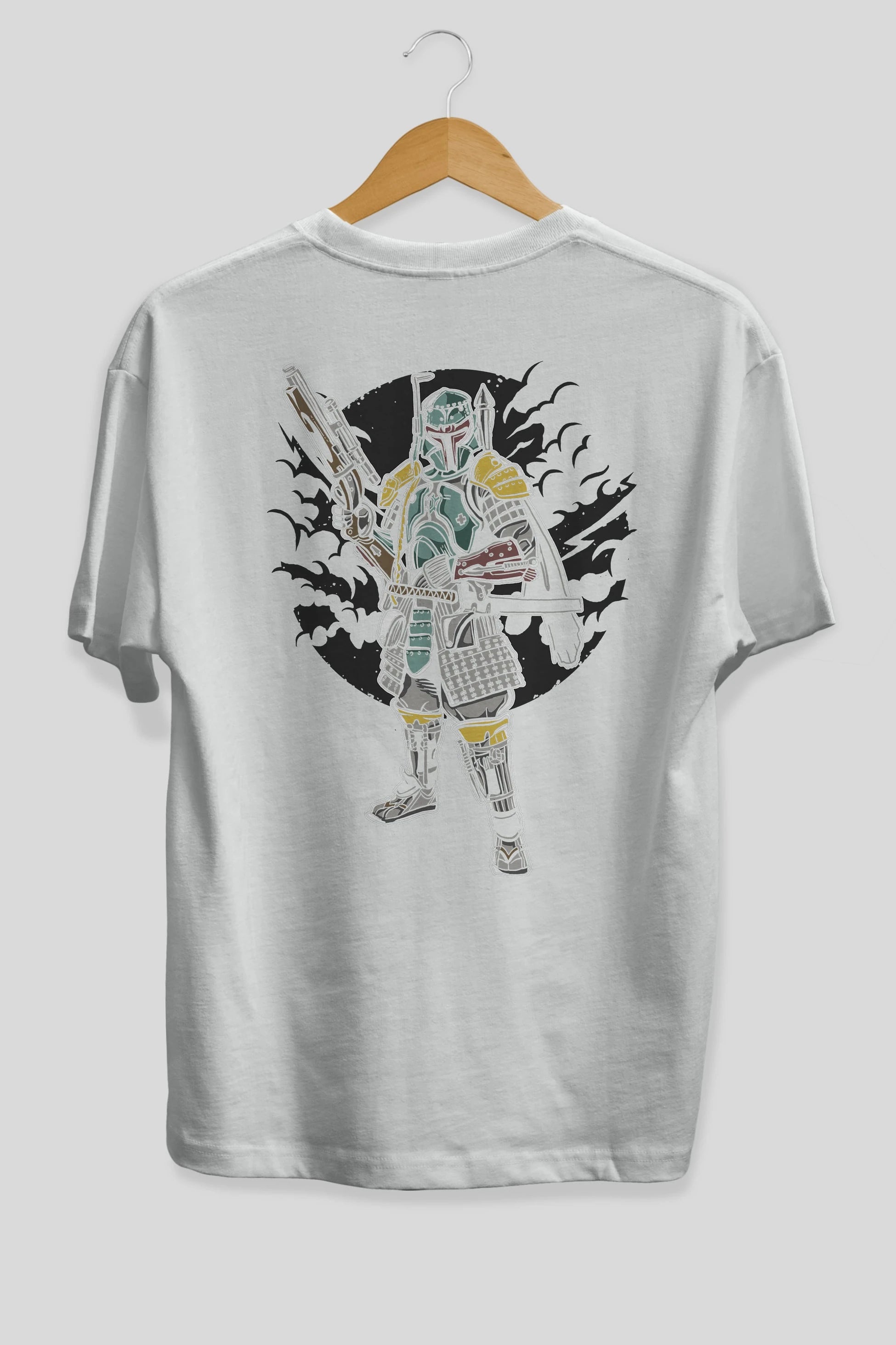 Ronin Hunter Arka Baskılı Oversize t-shirt Erkek Kadın Unisex %100 Pamuk