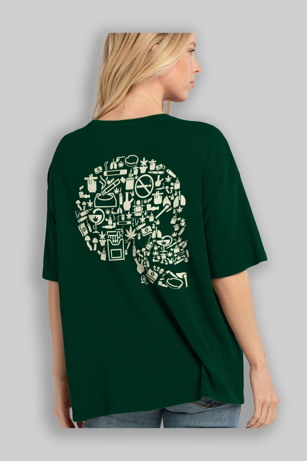 Smoking Kills Arka Baskılı Oversize t-shirt %100 pamuk Erkek Kadın Unisex