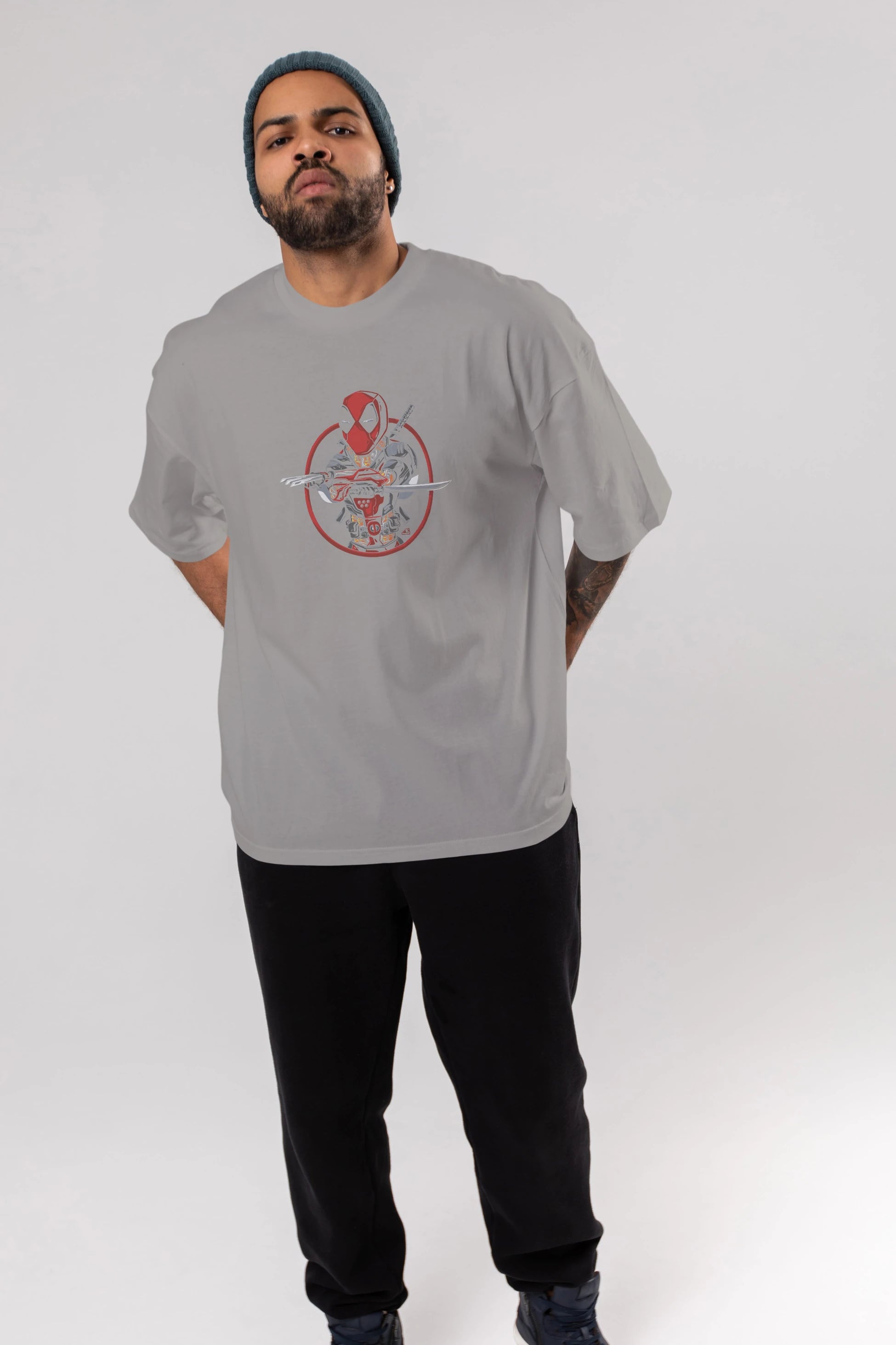 Deadpool (5) Ön Baskılı Oversize t-shirt Erkek Kadın Unisex %100 Pamuk Bisiklet Yaka tişort