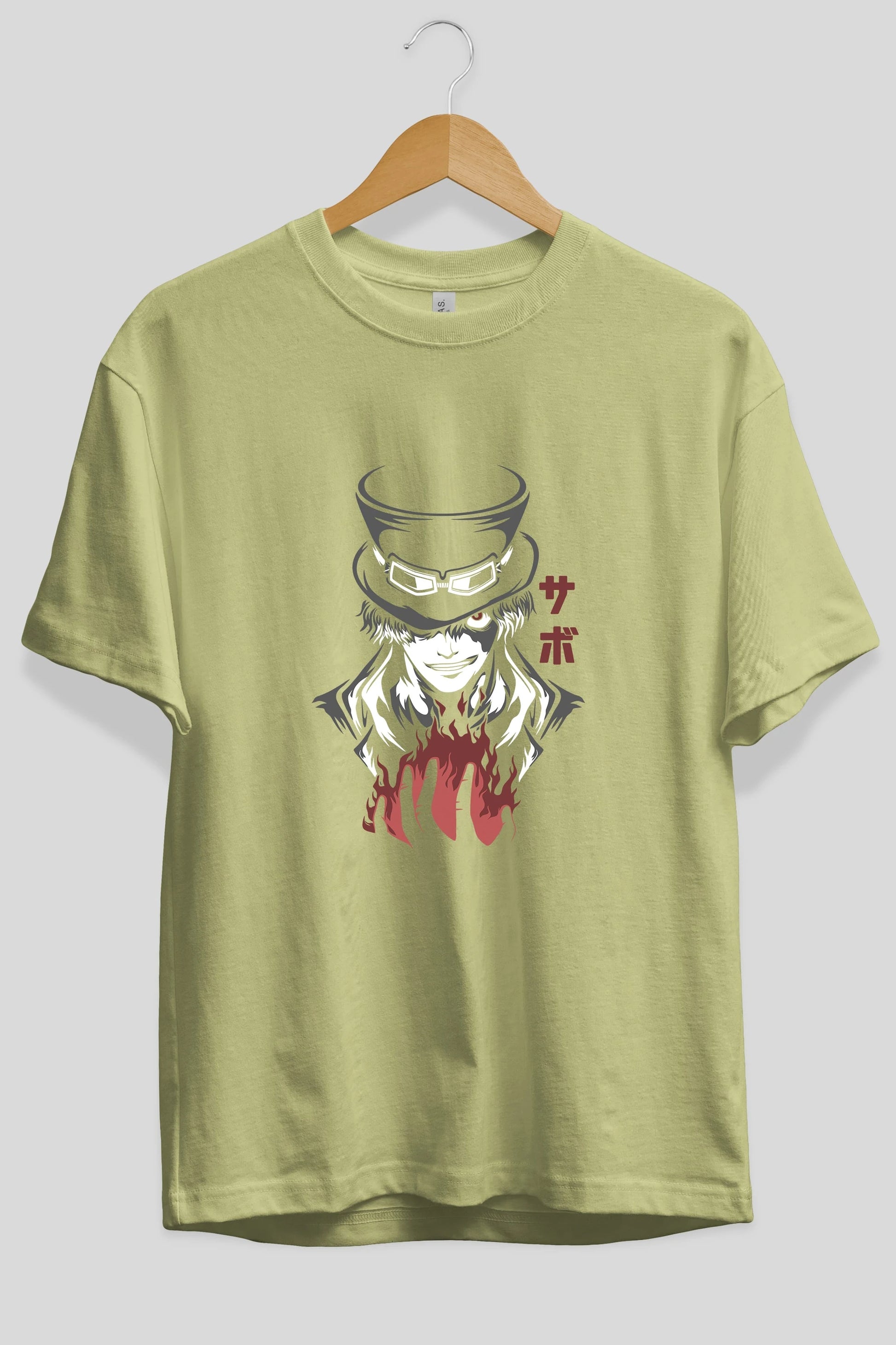 SaboOnePiece Anime Ön Baskılı Oversize t-shirt %100 pamuk Erkek Kadın Unisex
