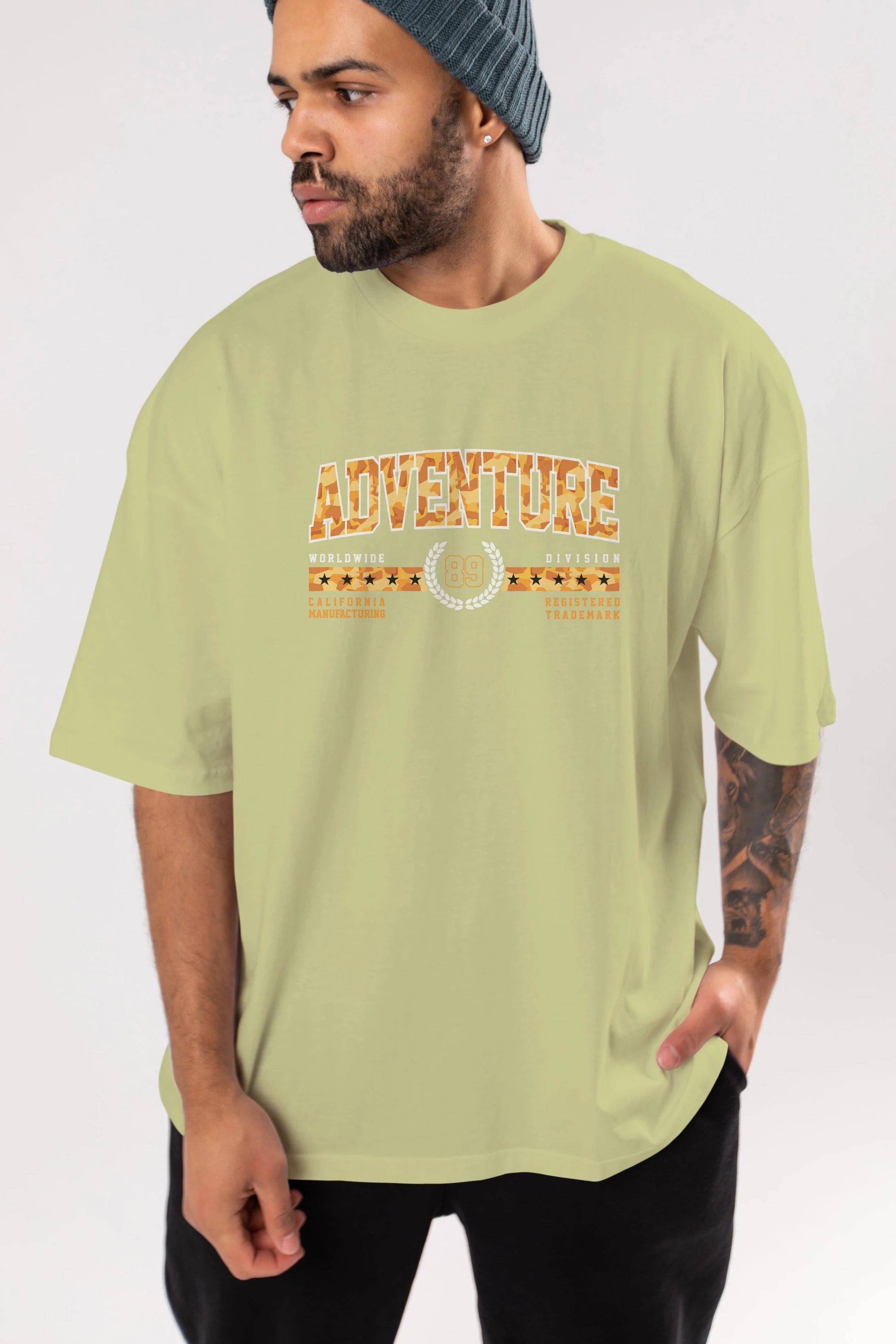 Adventure Ön Baskılı Oversize t-shirt Erkek Kadın Unisex