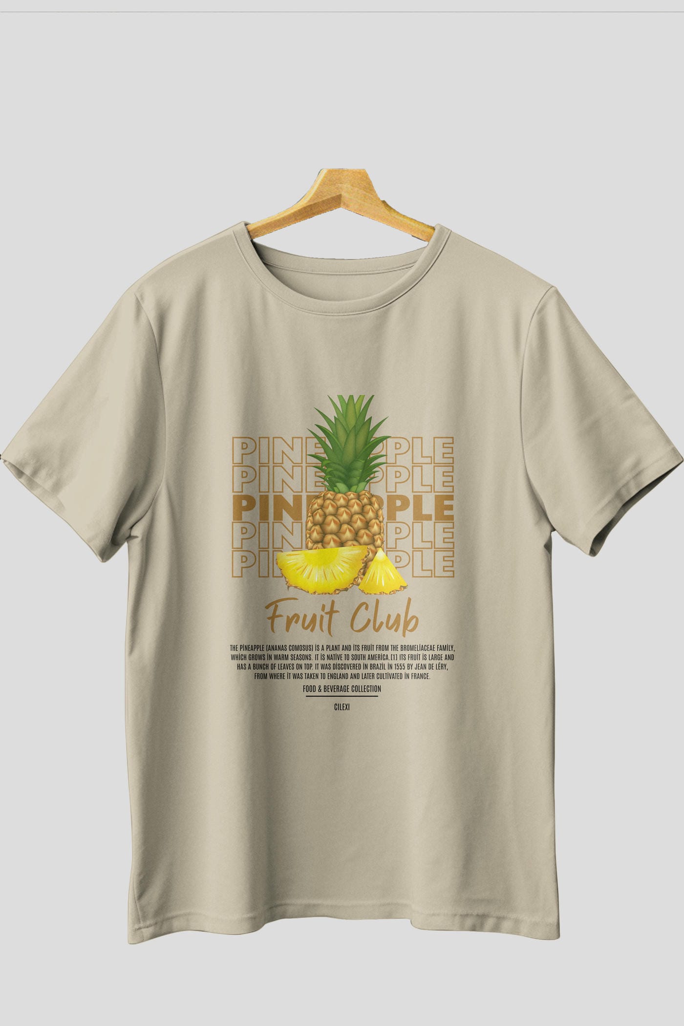 Pineapple Ön Baskılı Oversize t-shirt Erkek Kadın Pamuk Bisiklet Yaka tişort