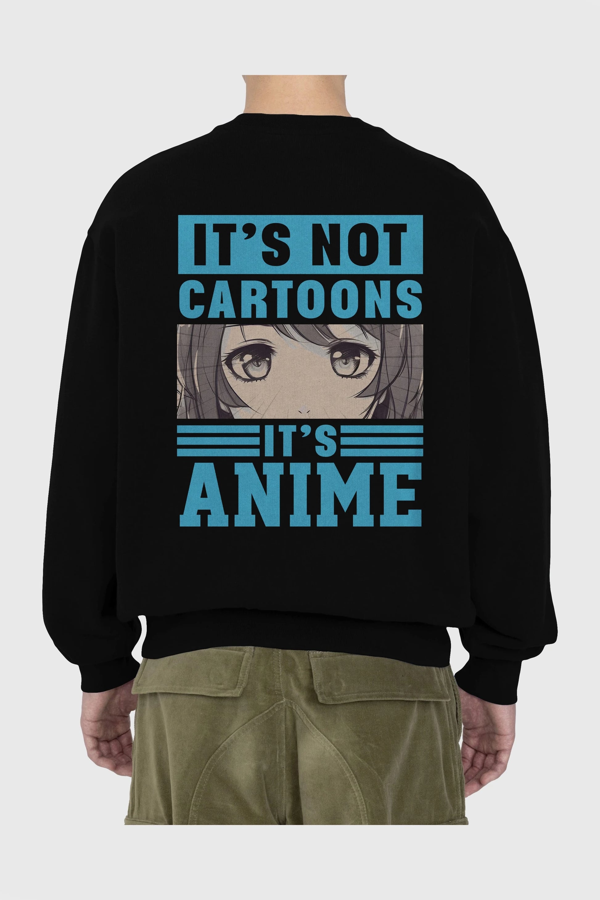 Its Anime Arka Baskılı Anime Oversize Sweatshirt Erkek Kadın Unisex