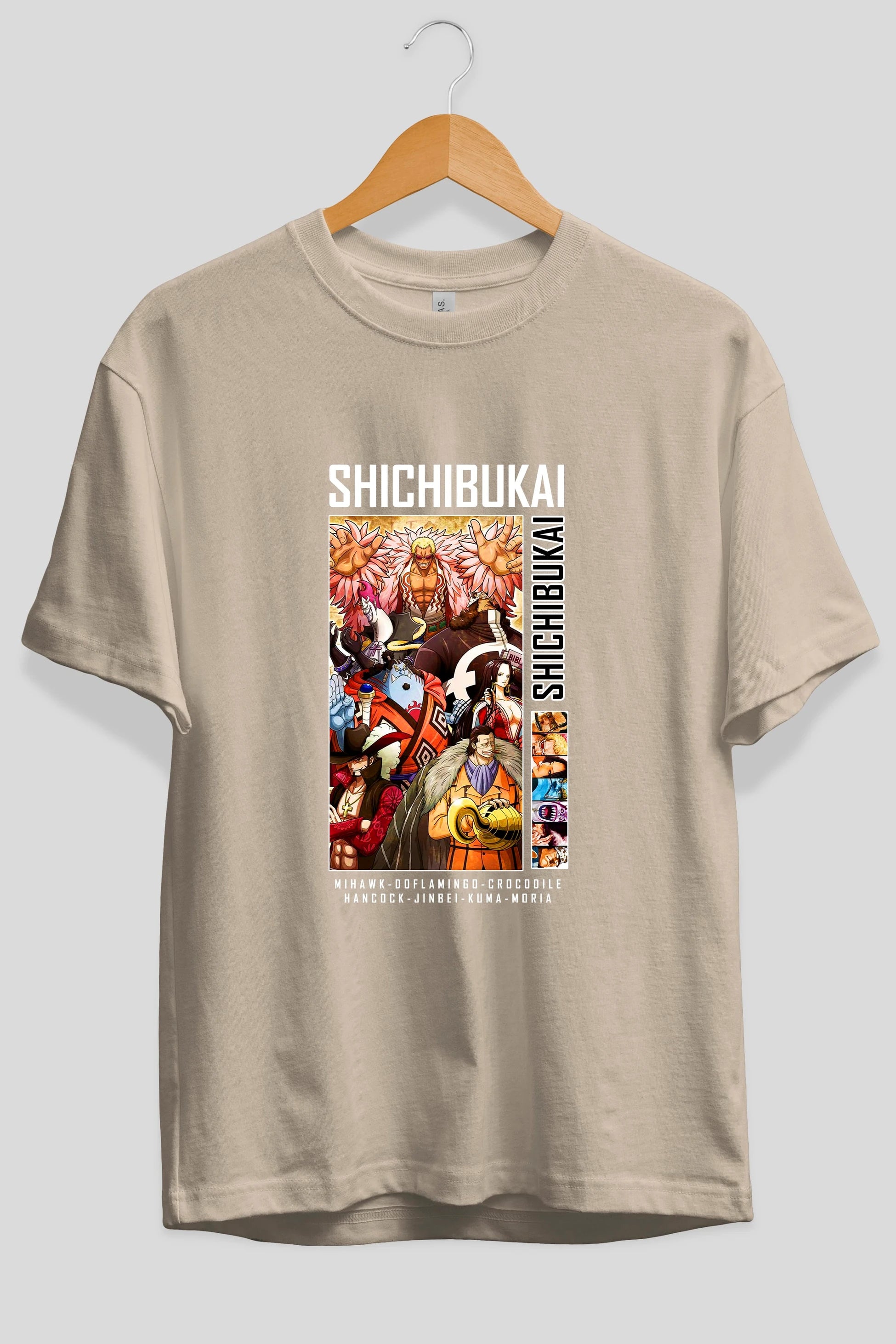 Shichibukai Anime Ön Baskılı Oversize t-shirt Erkek Kadın Unisex