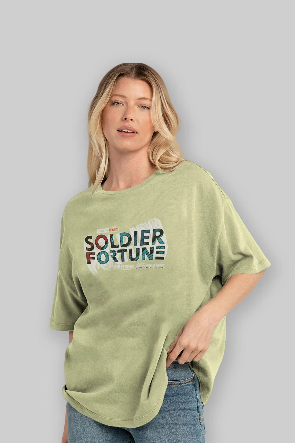 Soldier Fortune Ön Baskılı Oversize t-shirt Erkek Kadın Unisex