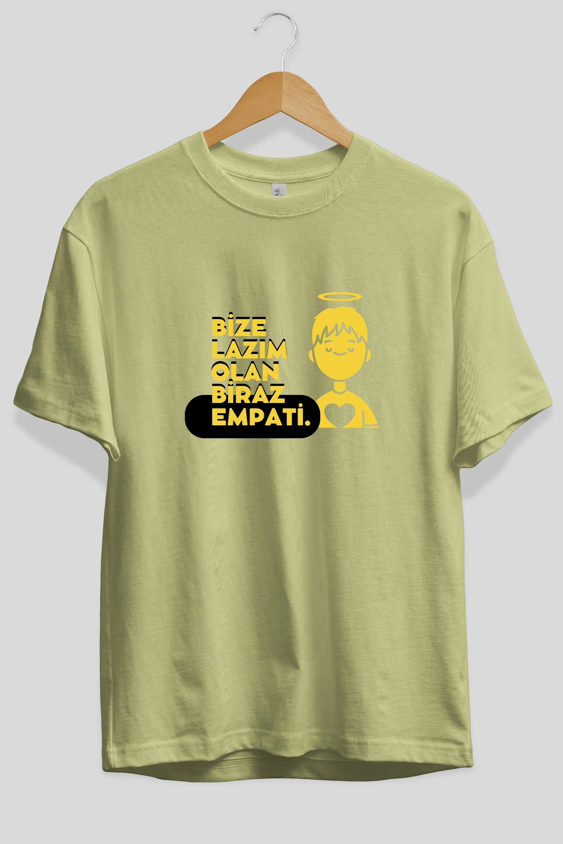 Bize Lazım Olan Biraz Empati Ön Baskılı Oversize t-shirt Erkek Kadın Unisex