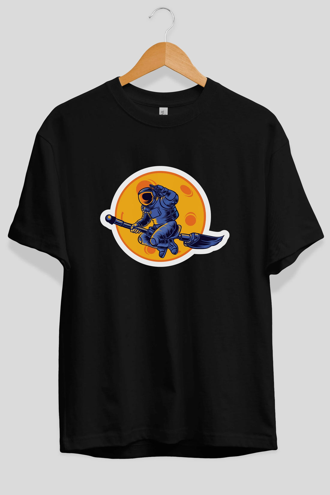 Space Witch Sticker Ön Baskılı Oversize t-shirt Erkek Kadın Unisex