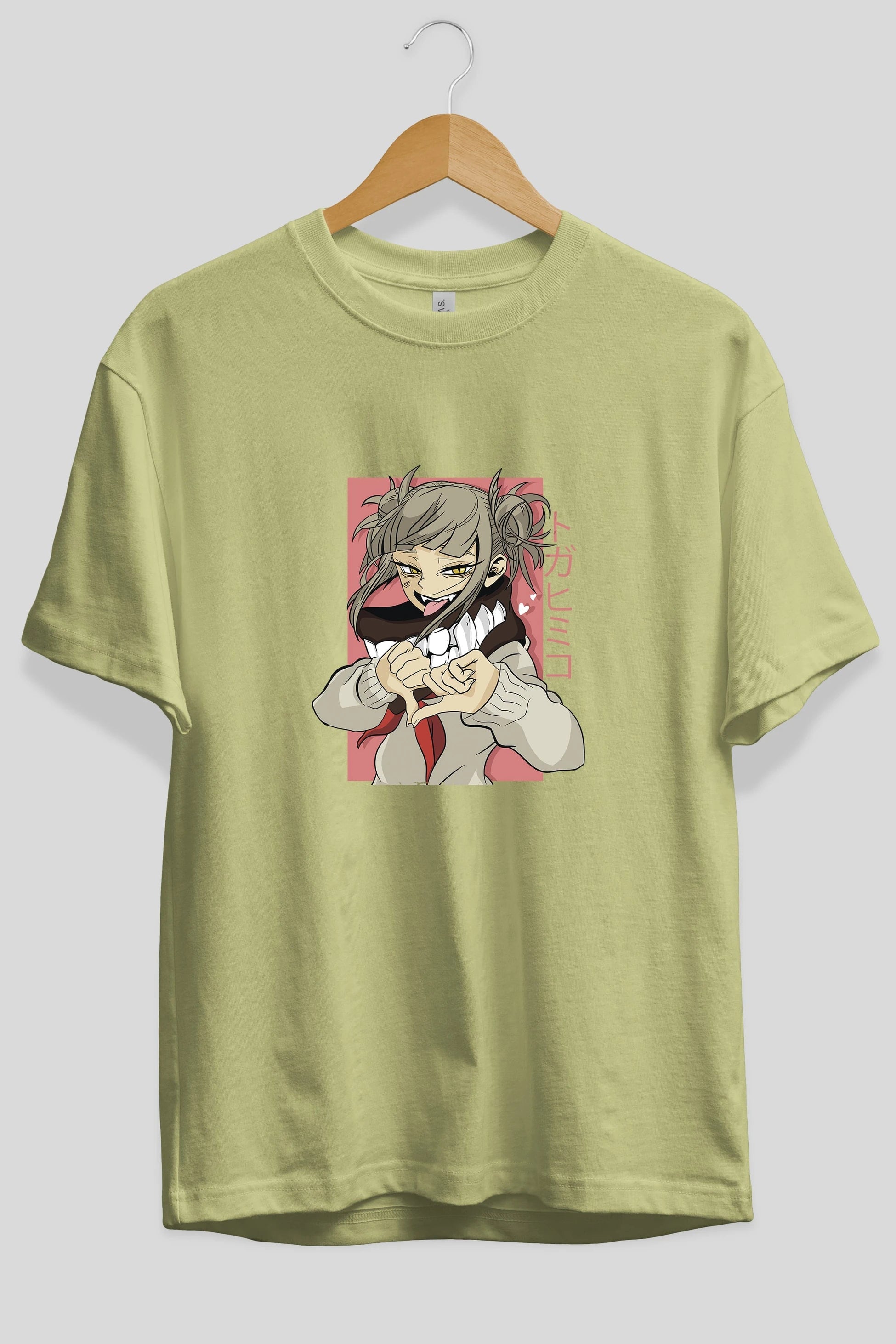 Himiko Toga Anime Ön Baskılı Oversize t-shirt %100 pamuk Erkek Kadın Unisex