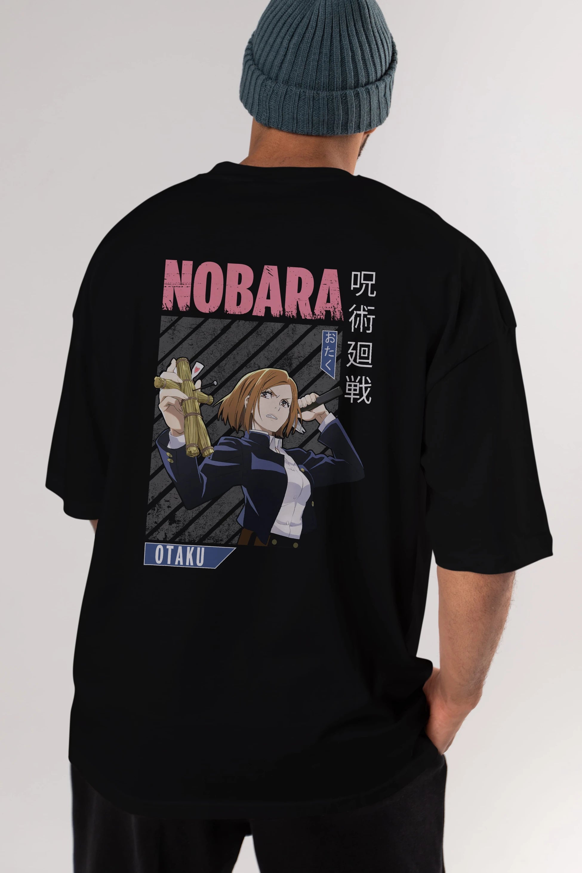 Nobara Kugisaki 6 Anime Arka Baskılı Oversize t-shirt Erkek Kadın Unisex