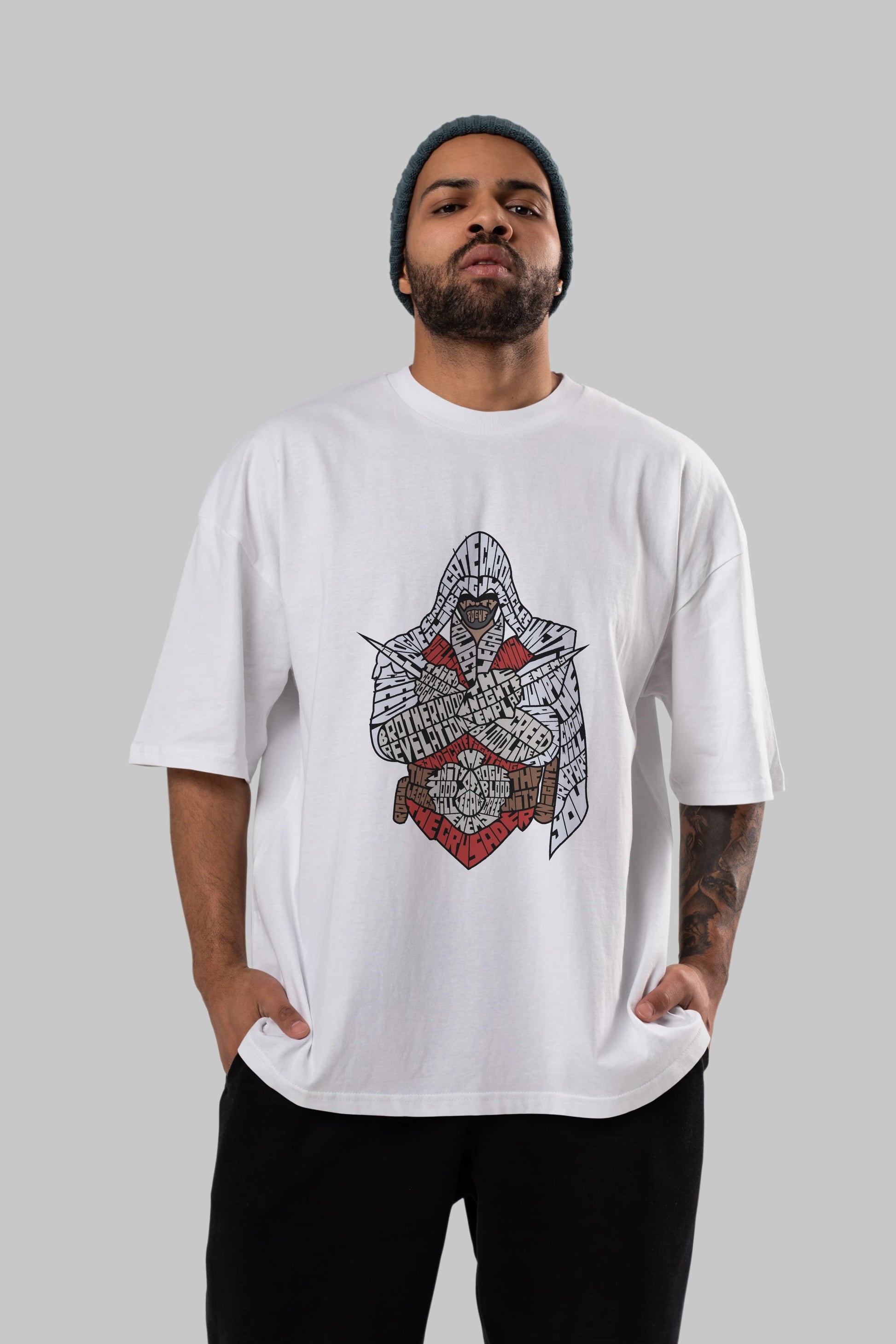 Assassins Ön Baskılı Oversize t-shirt %100 pamuk Erkek Kadın Unisex