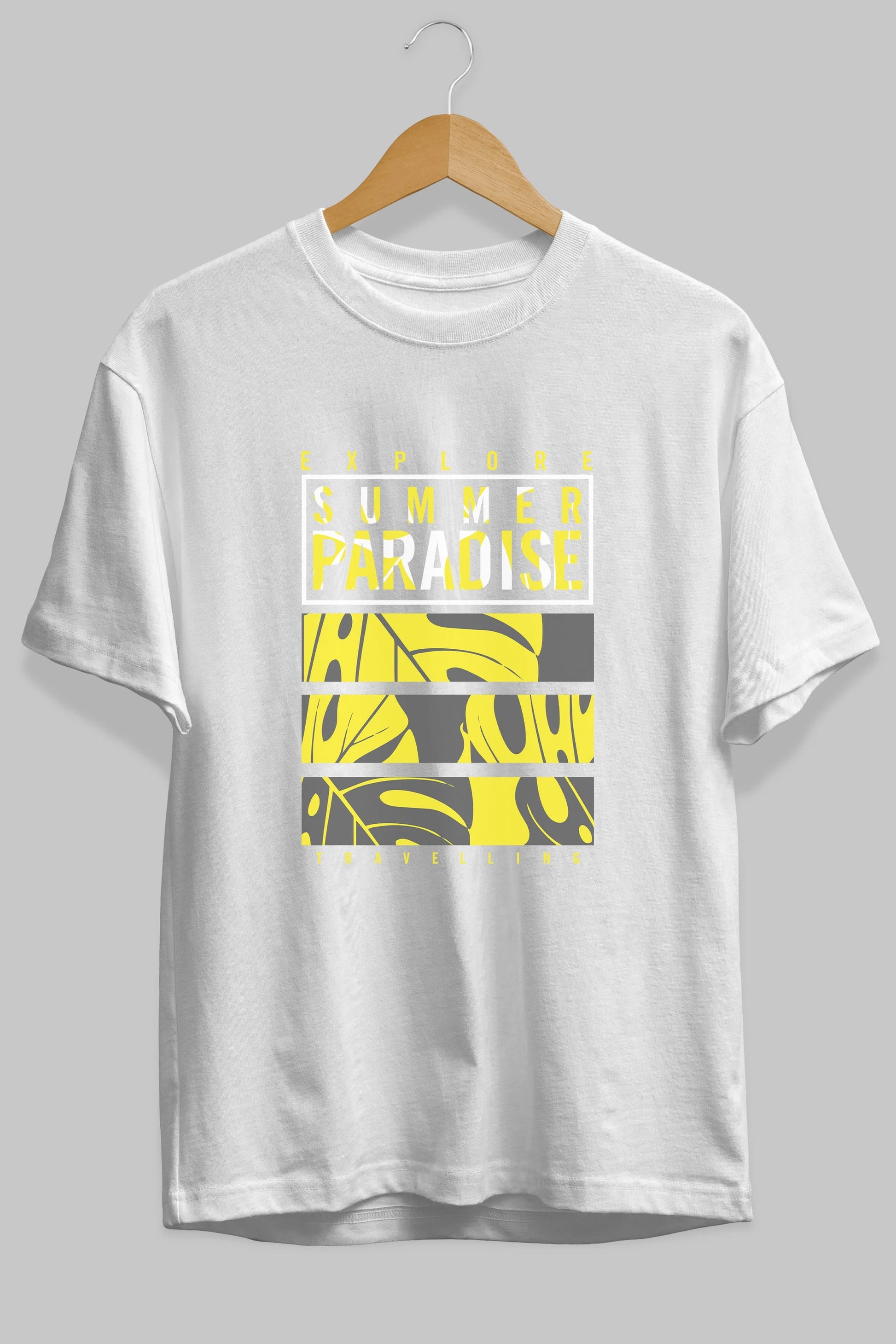 Summer Paradise Ön Baskılı Oversize t-shirt Erkek Kadın Unisex