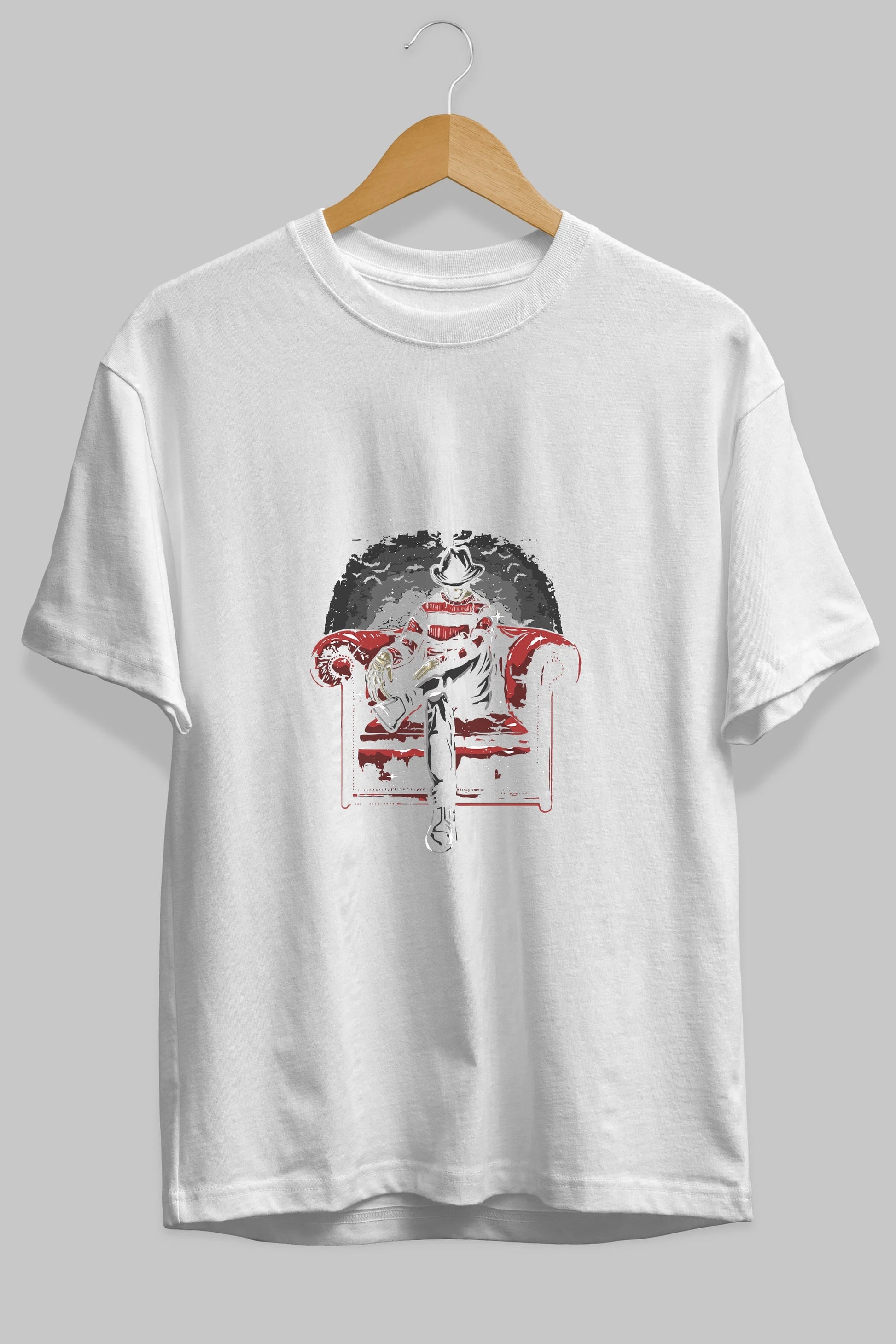 Nightmare Side Ön Baskılı Oversize t-shirt Erkek Kadın Unisex %100 Pamuk tişort