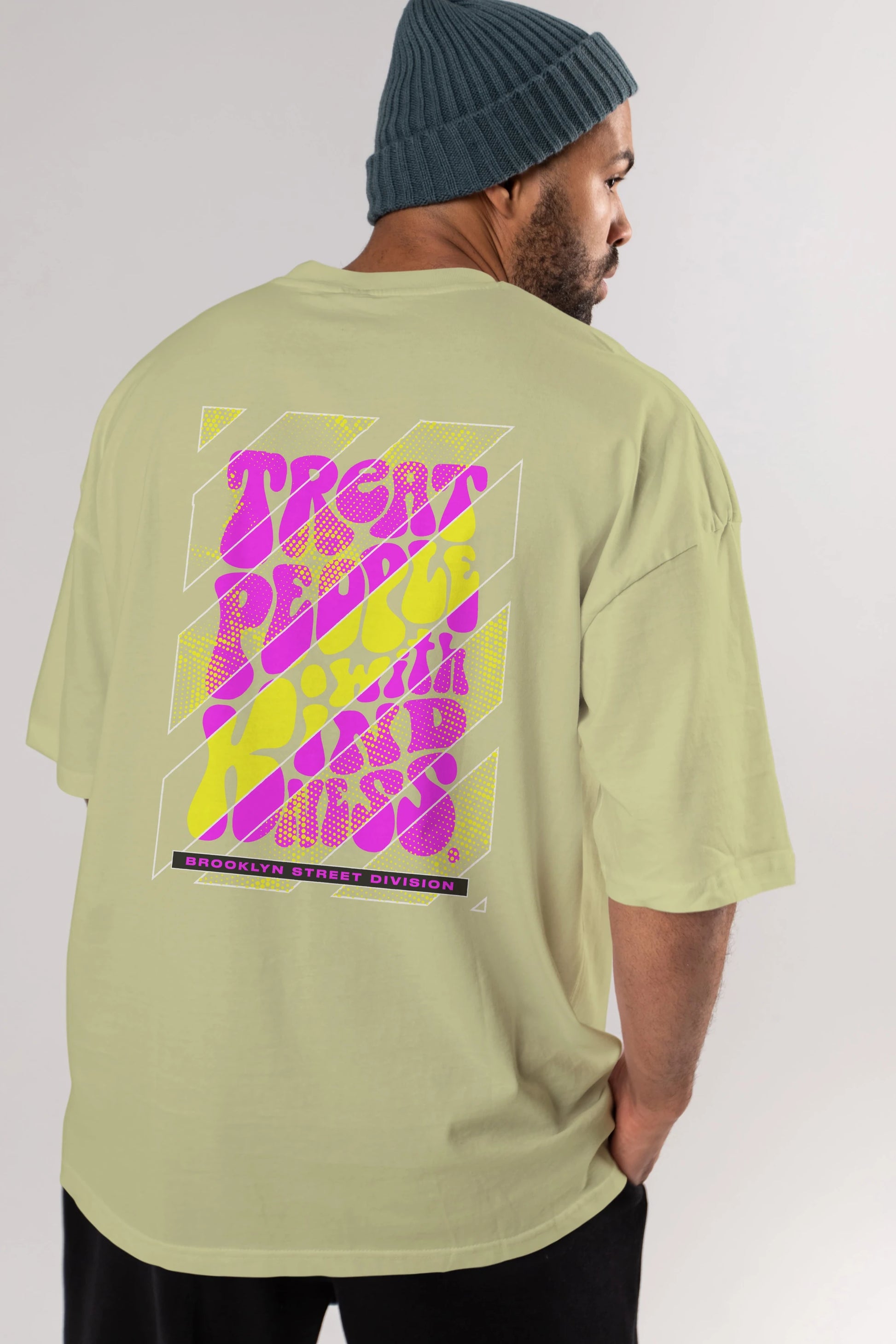 Treat People Arka Baskılı Oversize t-shirt Erkek Kadın Unisex