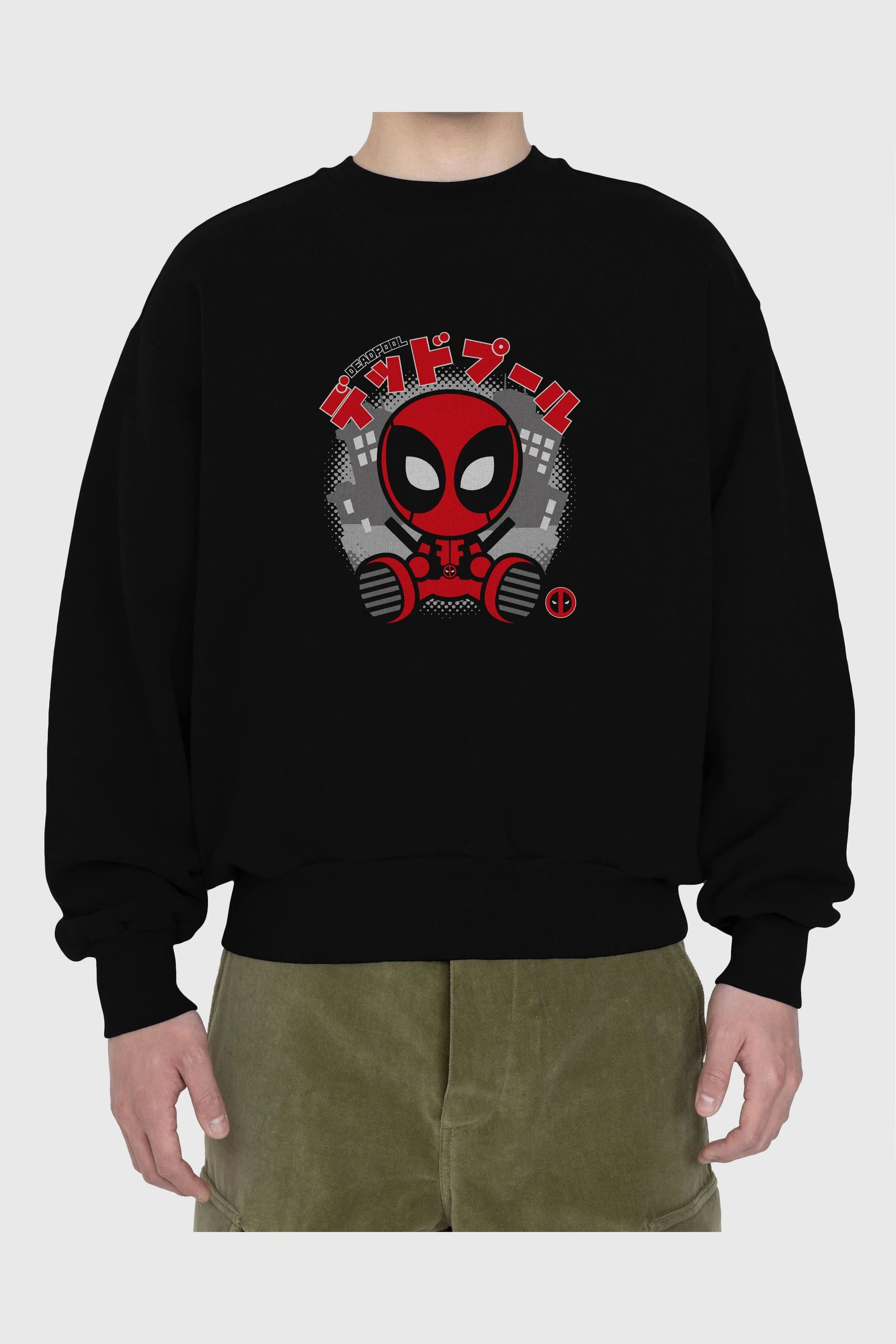 Deadpool (15) Ön Baskılı Oversize Sweatshirt Erkek Kadın Unisex