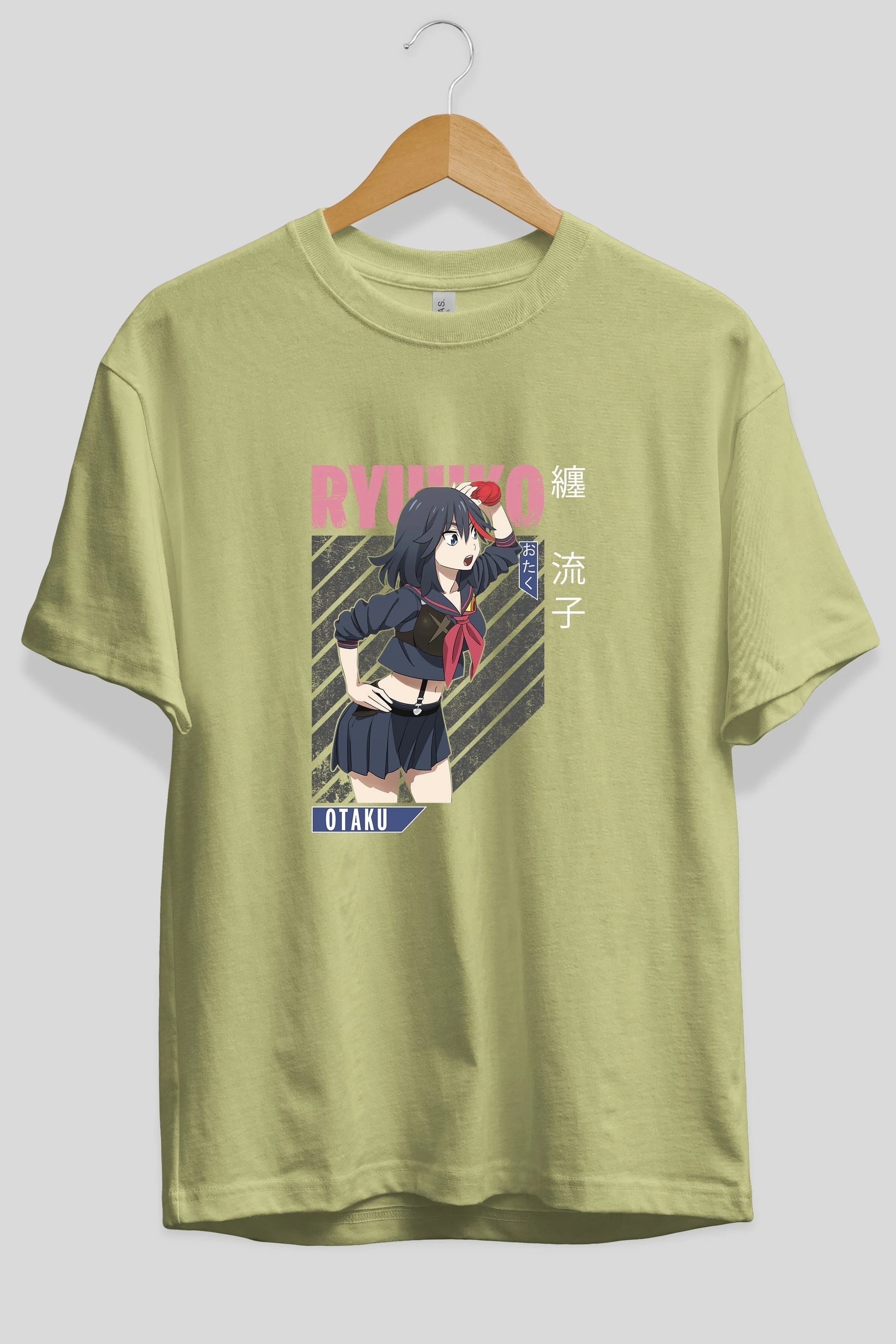 Ryuuko Matoi 6 Anime Ön Baskılı Oversize t-shirt %100 pamuk Erkek Kadın Unisex