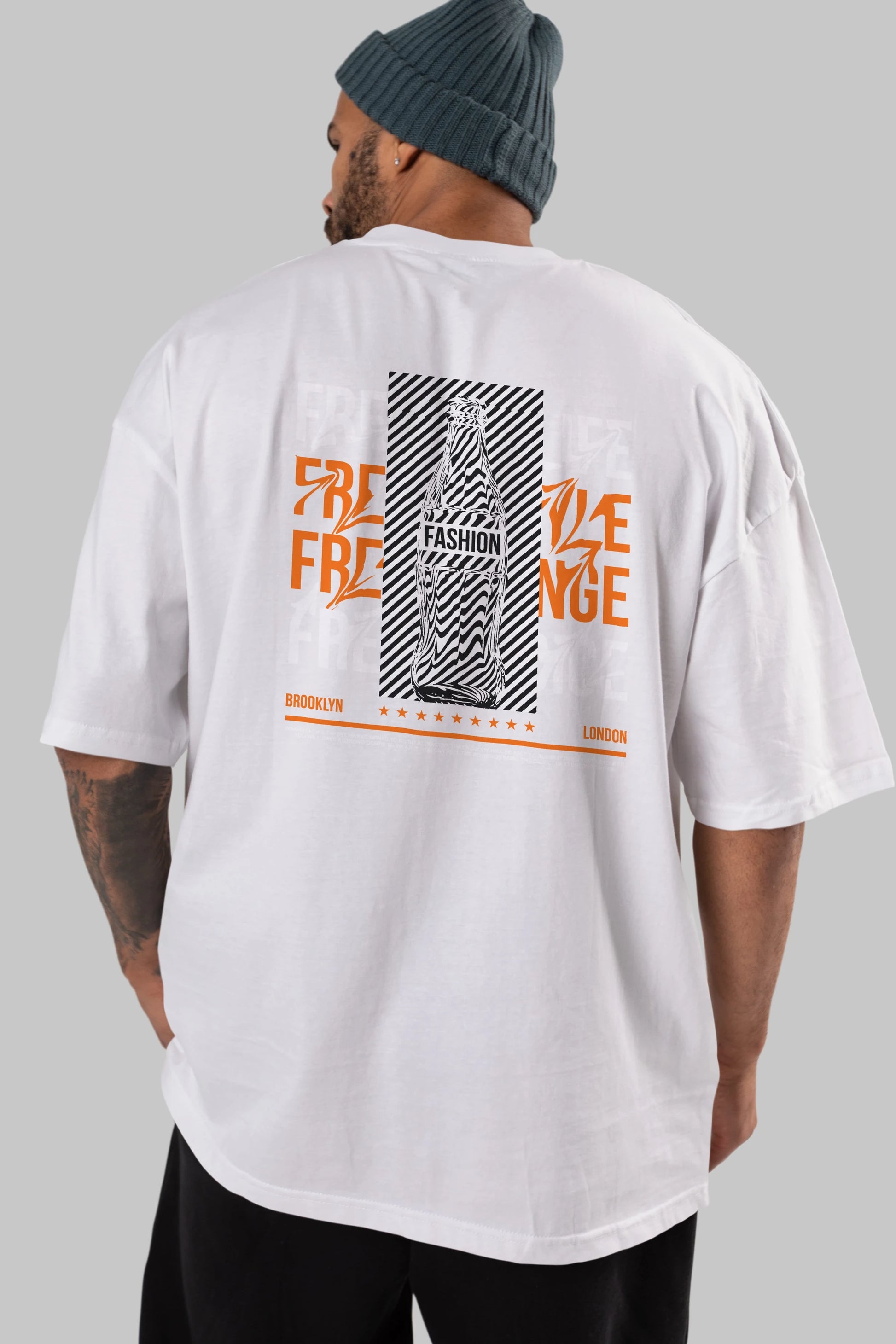 Freedom Life Arka Baskılı Oversize t-shirt Erkek Kadın Unisex
