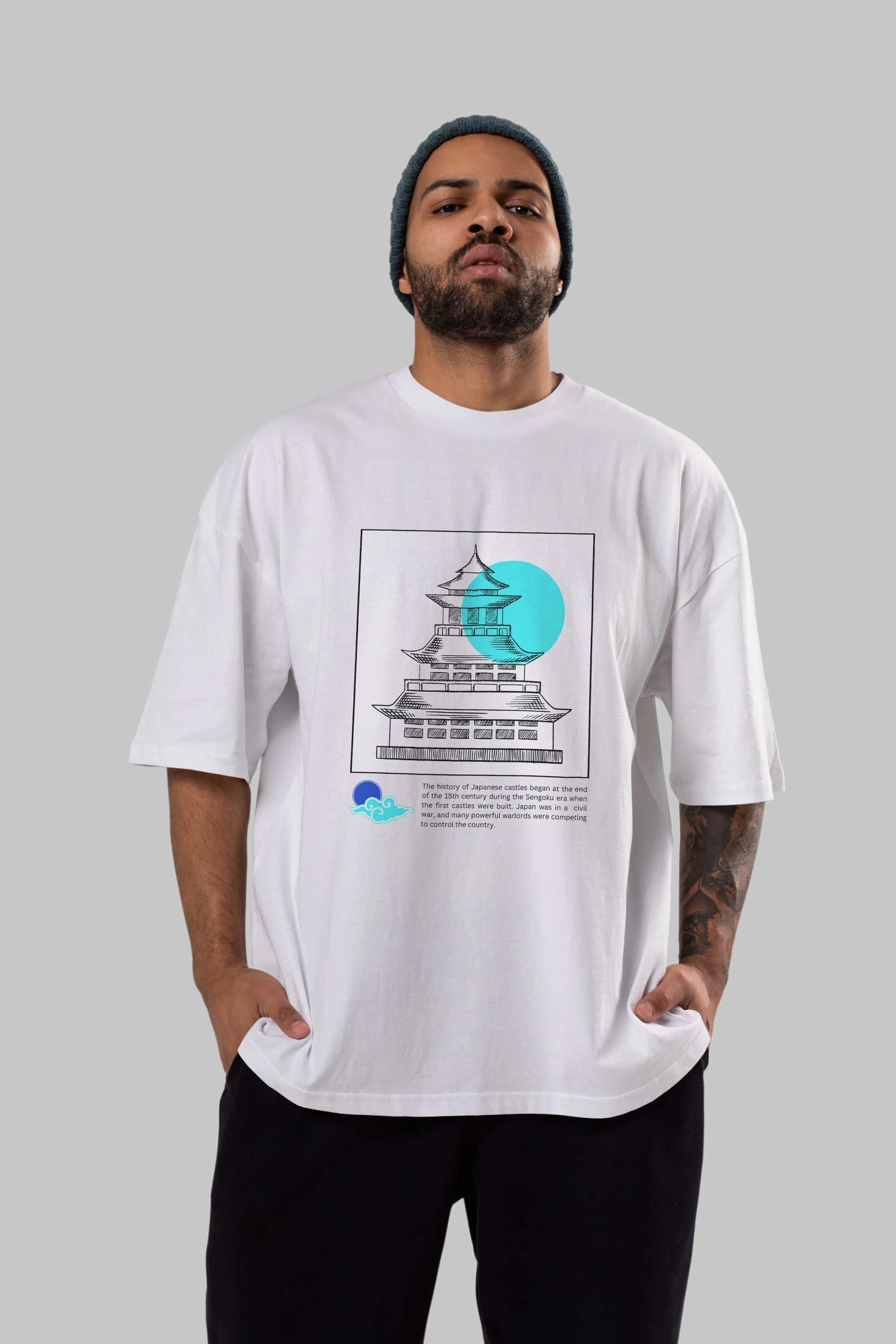 Japan Streetwear Ön Baskılı Oversize t-shirt Erkek Kadın Unisex
