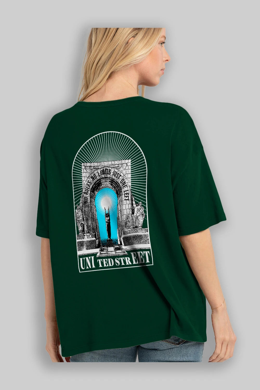 No Rules No Limits Arka Baskılı Oversize t-shirt Erkek Kadın Unisex