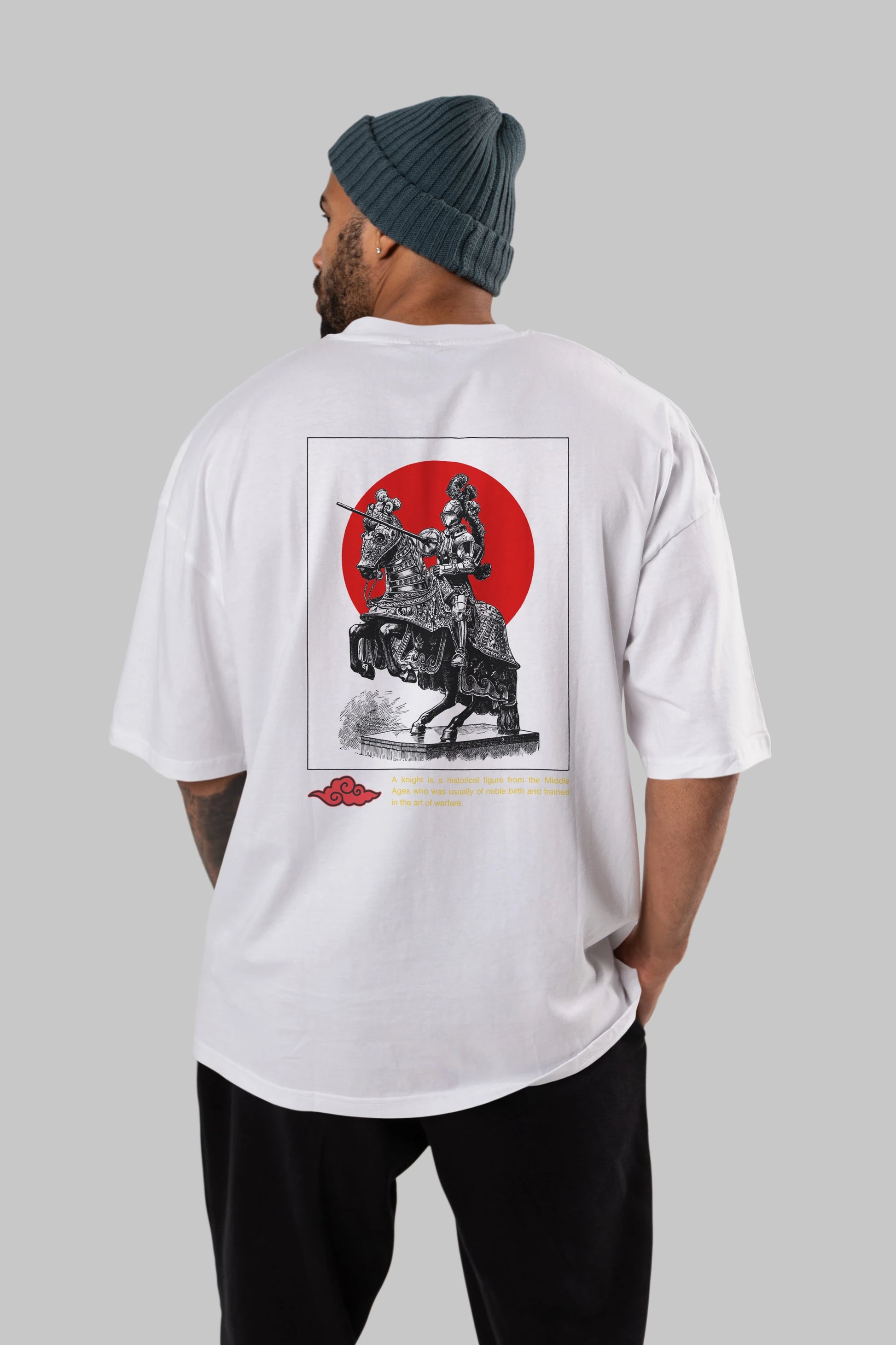 Japan Streetwear 2 Arka Baskılı Oversize t-shirt Erkek Kadın Unisex
