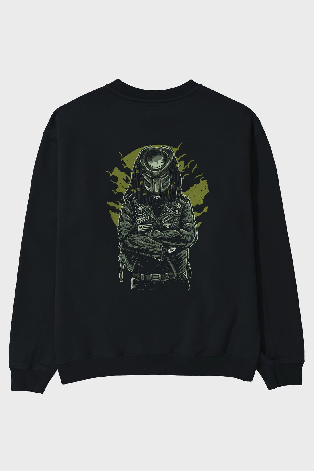 Predator Arka Baskılı Oversize Sweatshirt Erkek Kadın Unisex