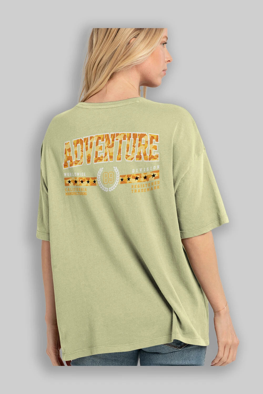 Adventure Arka Baskılı Oversize t-shirt Erkek Kadın Unisex