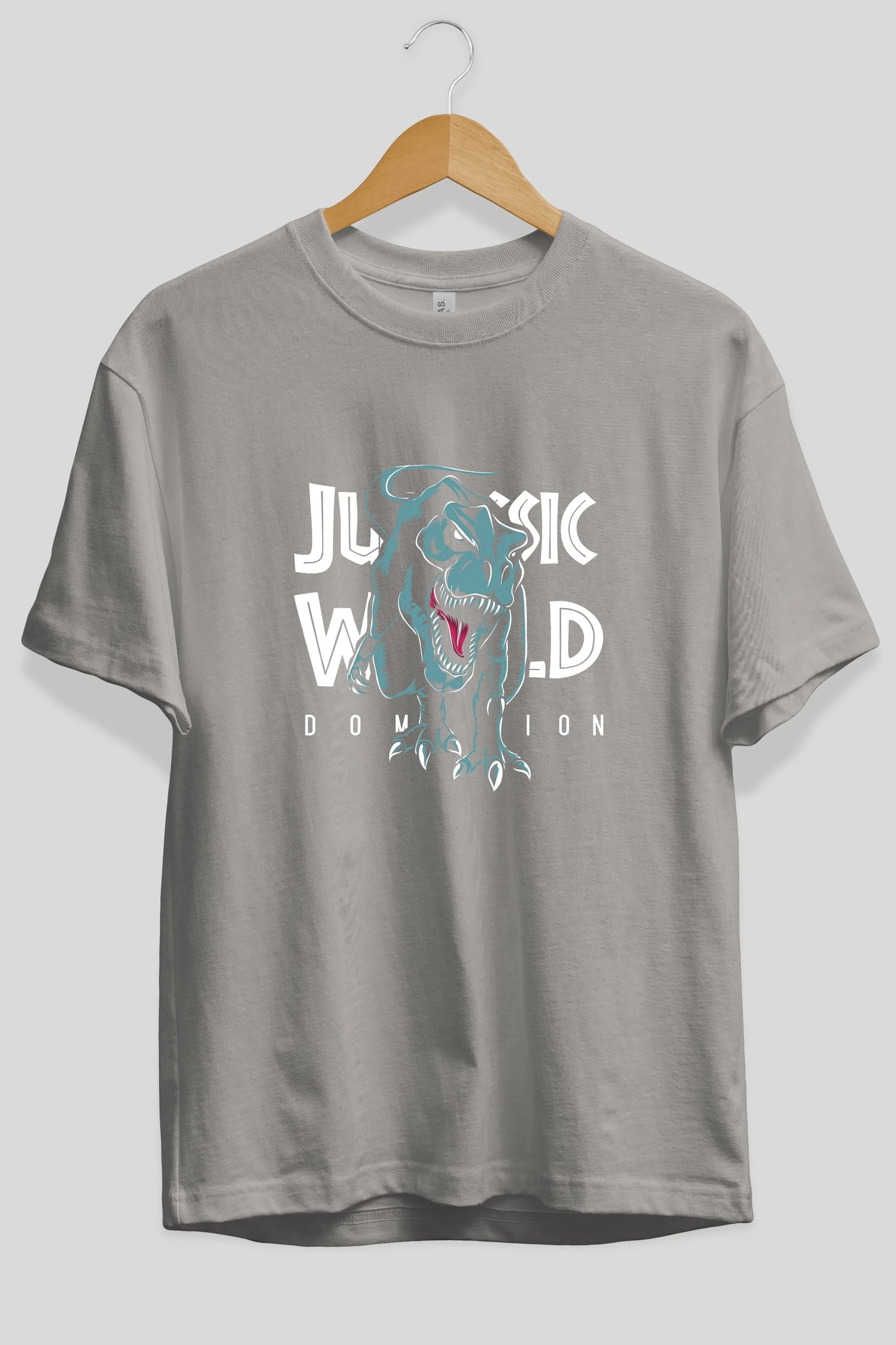 Jurassic Park (1) Ön Baskılı Oversize t-shirt Erkek Kadın Unisex %100 Pamuk Bisiklet Yaka tişort