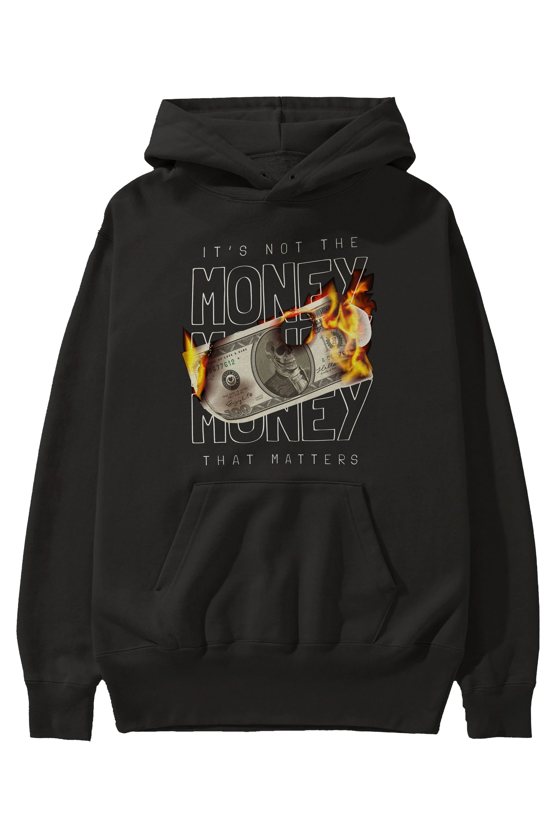 Teddy Bear Its Not The Money Ön Baskılı Hoodie Oversize Kapüşonlu Sweatshirt Erkek Kadın Unisex