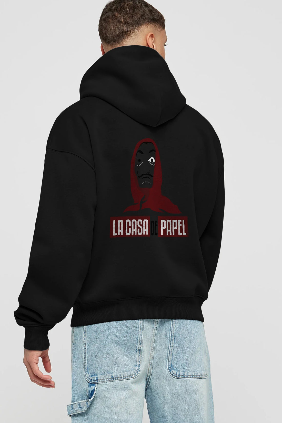 La Casa De Papel (1) Arka Baskılı Hoodie Oversize Kapüşonlu Sweatshirt Erkek Kadın Unisex