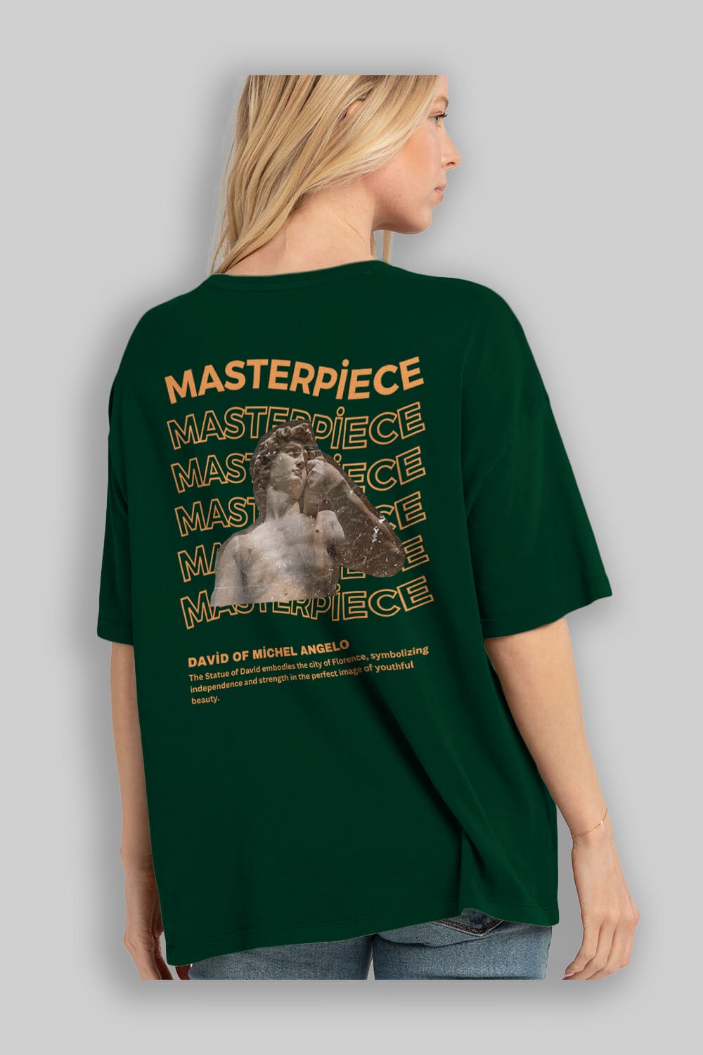 Masterpiece Yazılı Arka Baskılı Oversize t-shirt Erkek Kadın Unisex