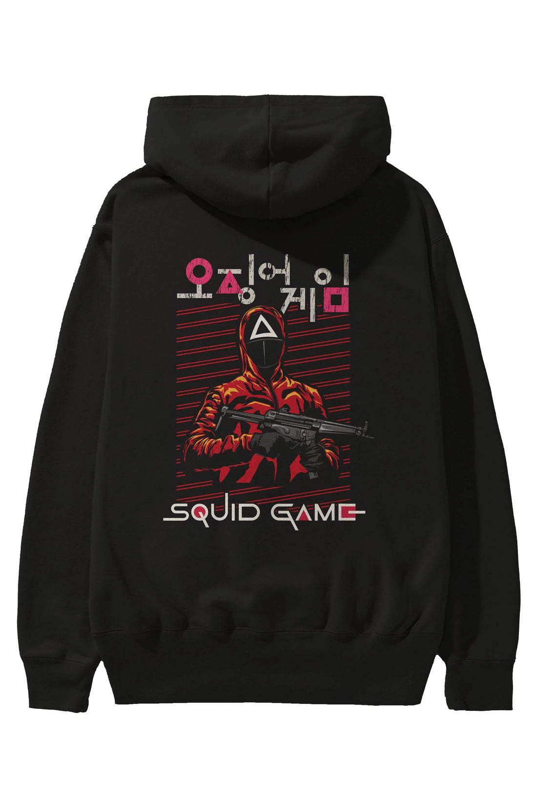 Squid Game (2) Arka Baskılı Hoodie Oversize Kapüşonlu Sweatshirt Erkek Kadın Unisex