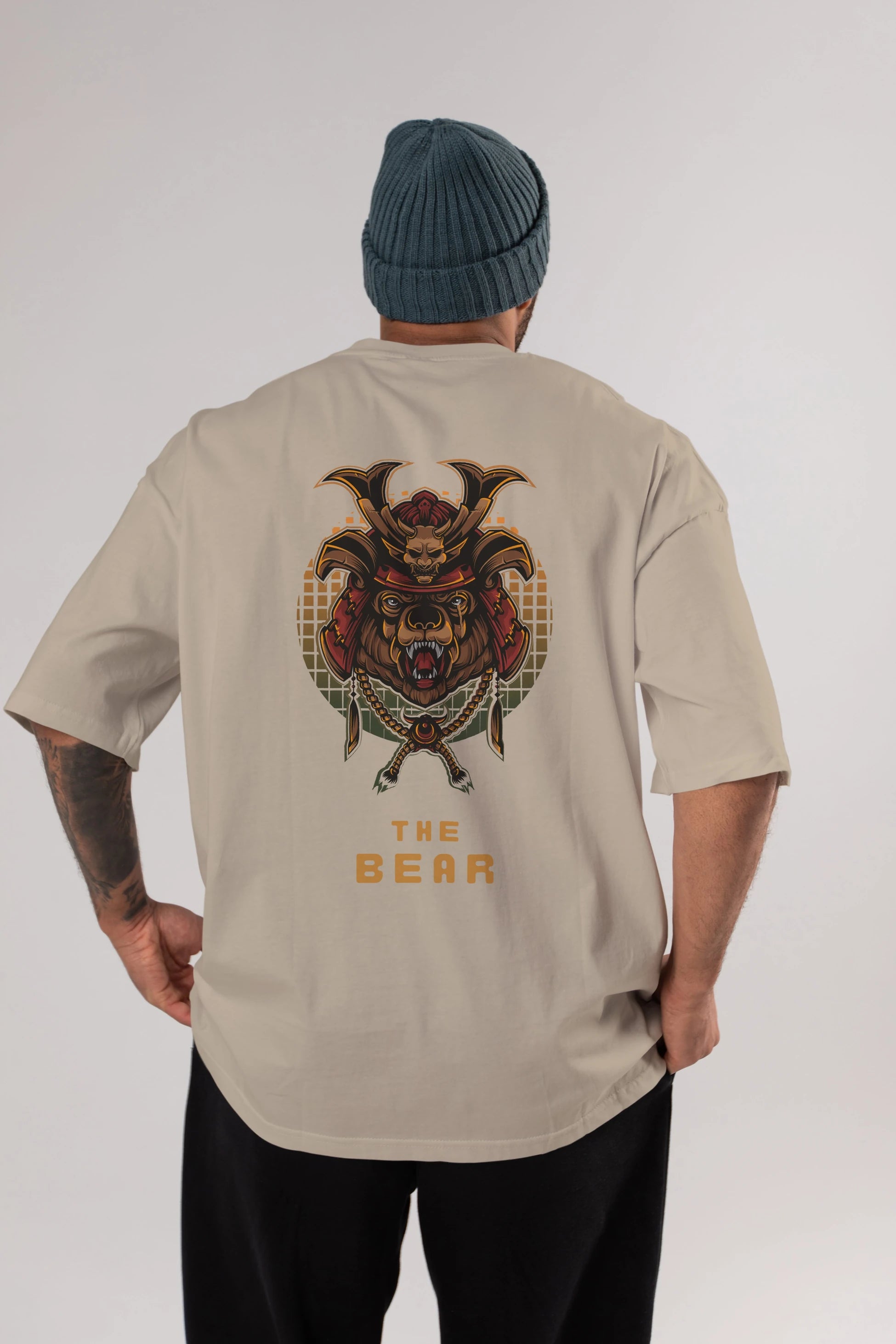 The Bear 2 Arka Baskılı Oversize t-shirt Erkek Kadın Unisex
