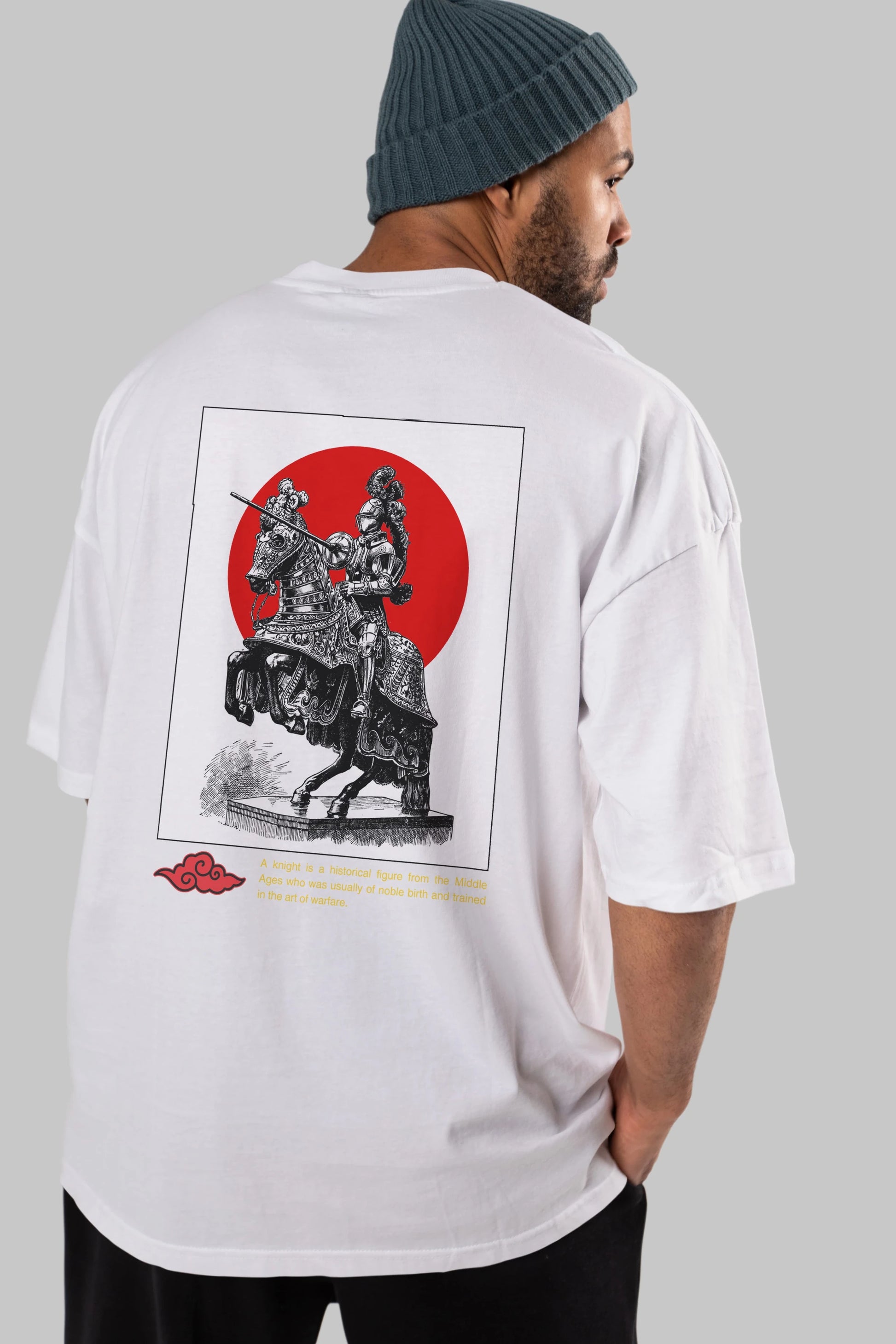 Japan Streetwear 2 Arka Baskılı Oversize t-shirt Erkek Kadın Unisex