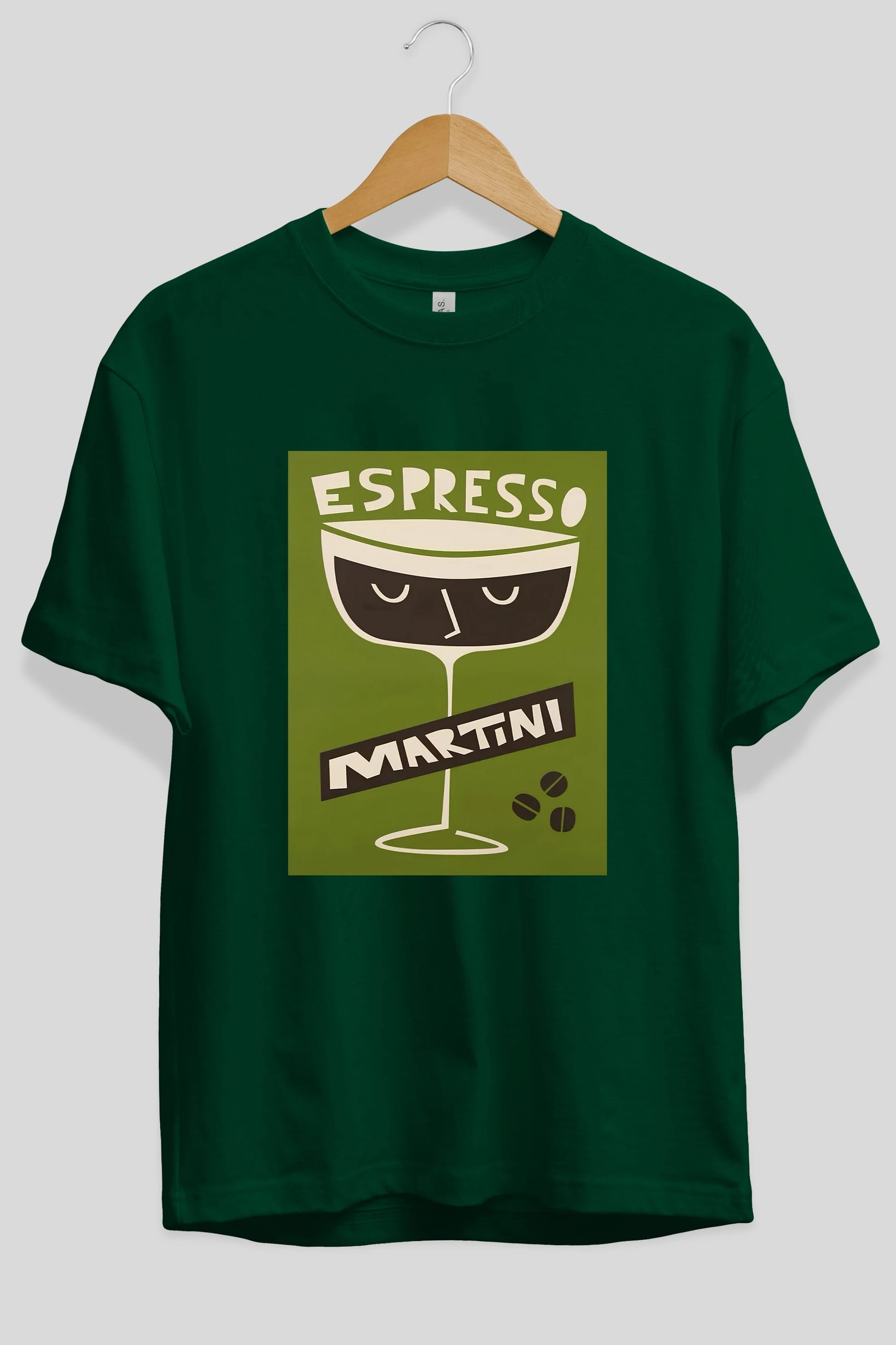 Espresso Martini 2 Ön Baskılı Oversize t-shirt Erkek Kadın Unisex %100 Pamuk Bisiklet Yaka tişort