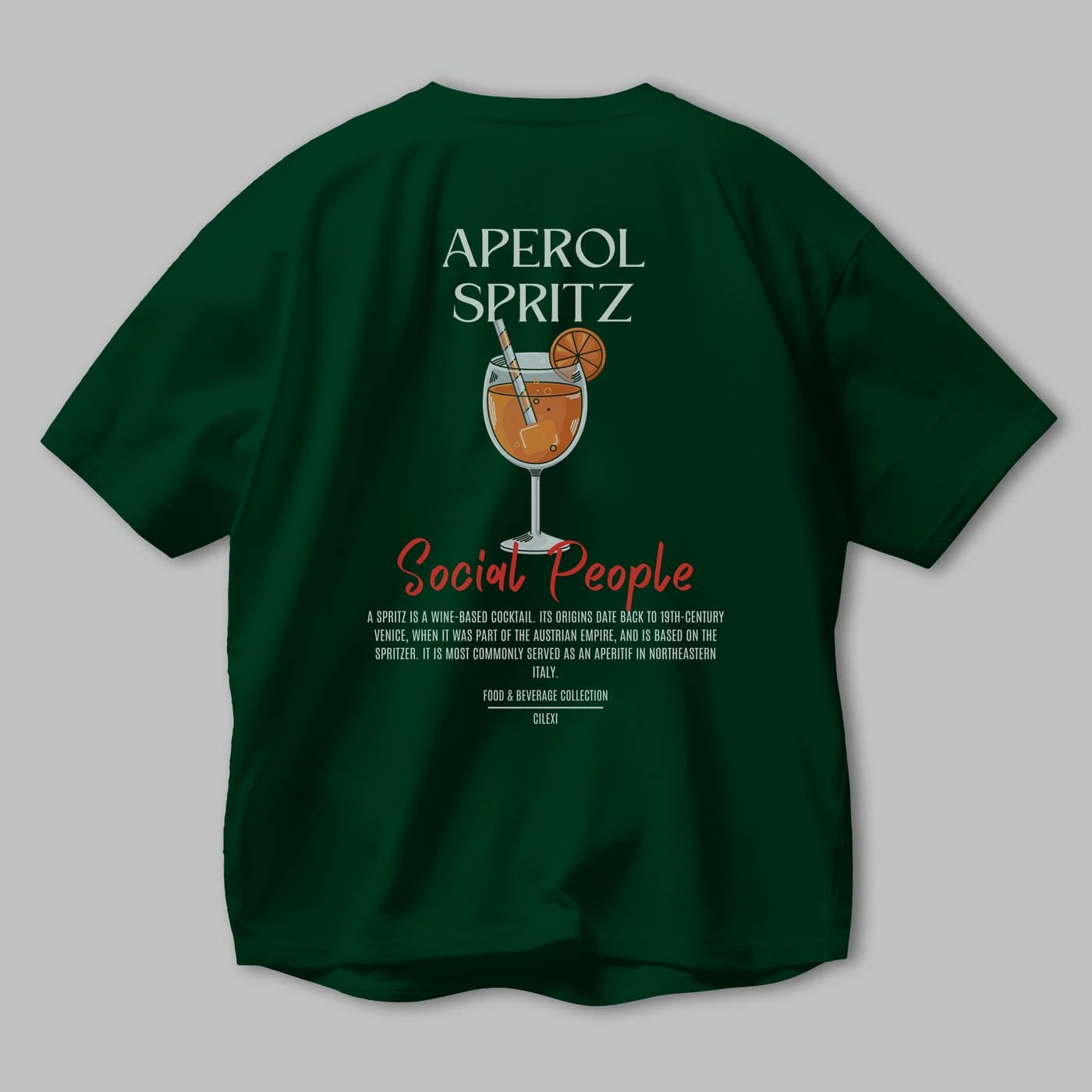 Aperol Sprıtz Kokteyl Serisi Baskılı Oversize t-shirt Erkek Kadın Unisex %100 Pamuk Bisiklet Yaka tişort