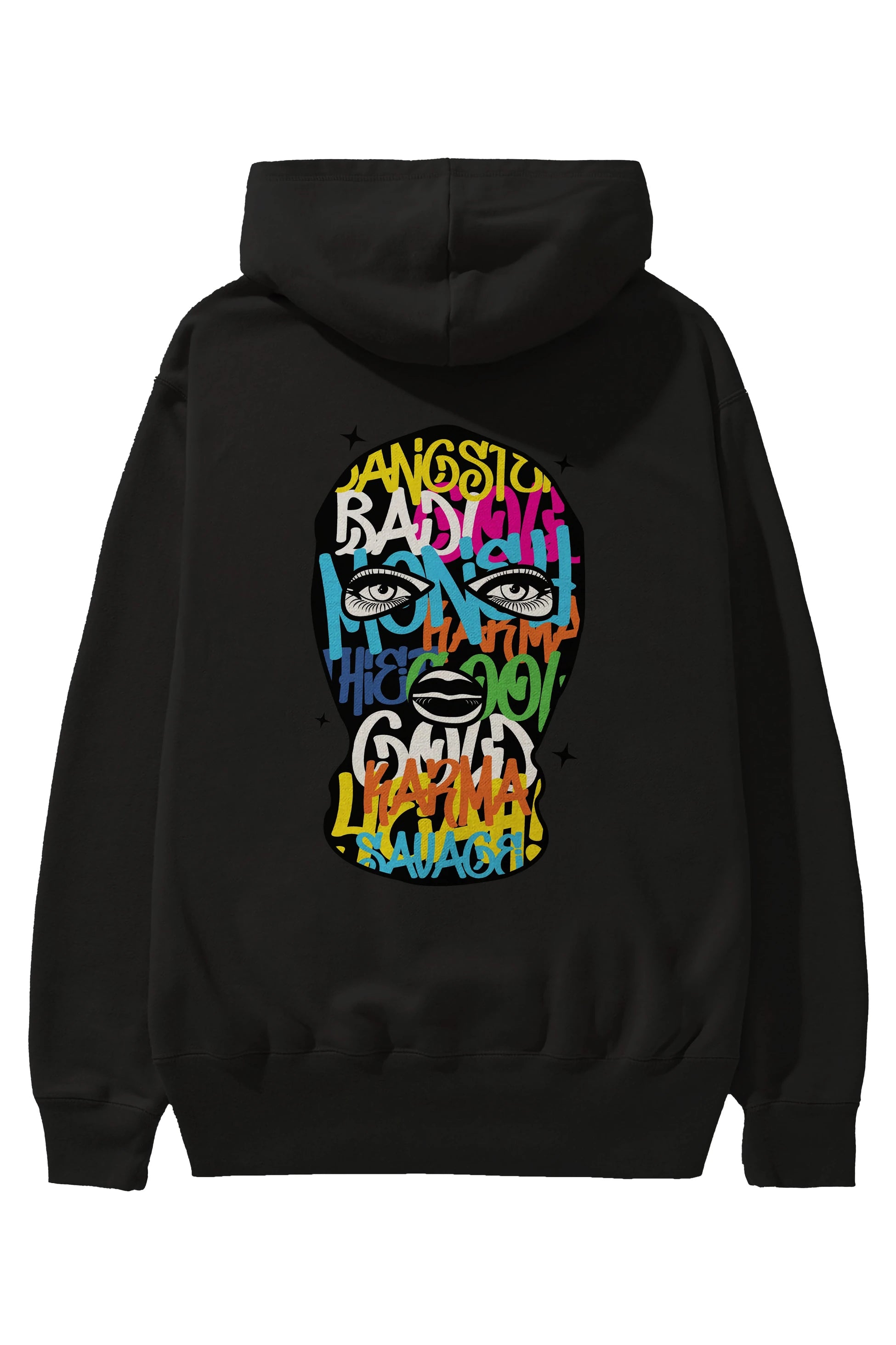 Karma Savage Arka Baskılı Hoodie Oversize Kapüşonlu Sweatshirt Erkek Kadın Unisex