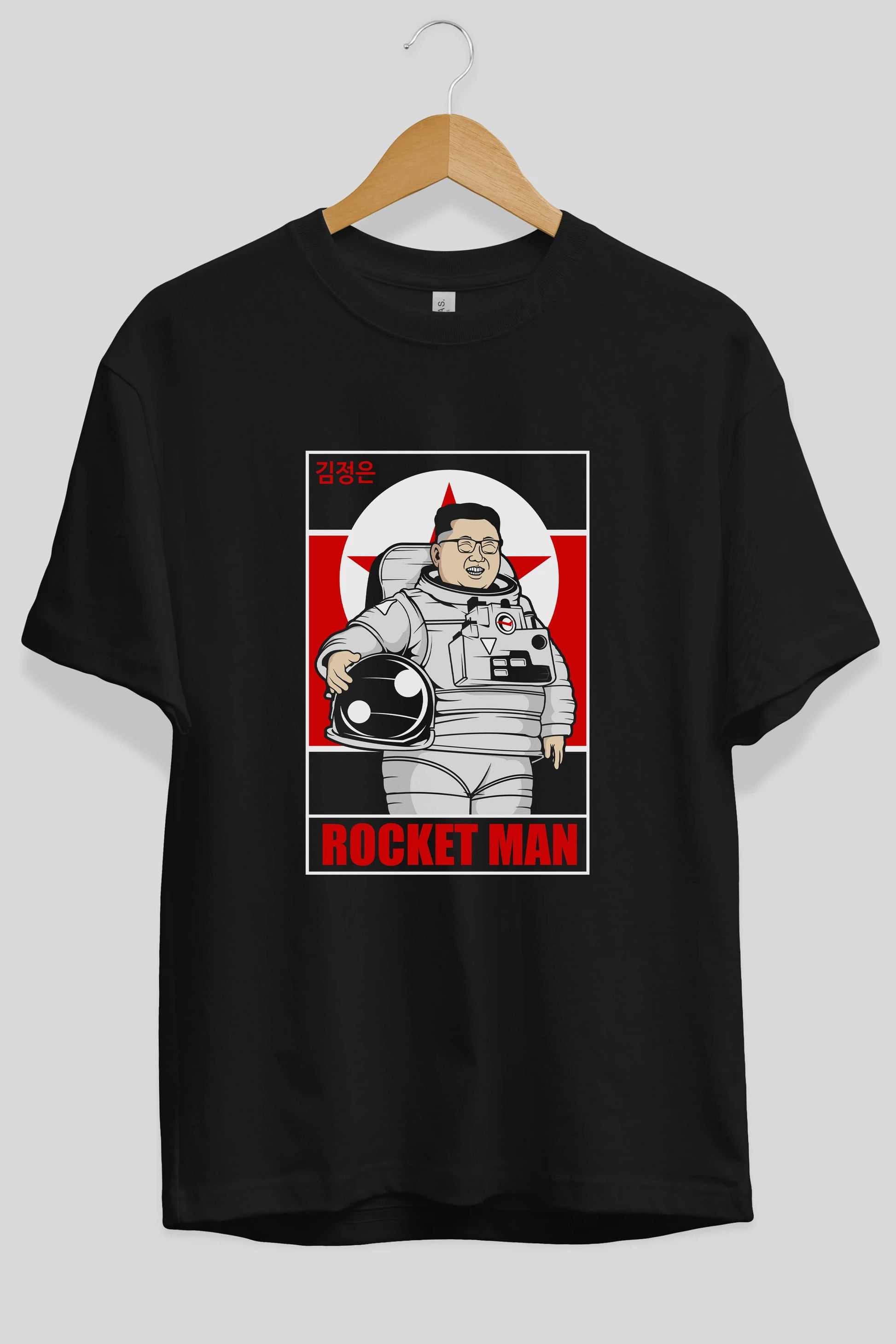 Astronot Kim Ön Baskılı Oversize t-shirt Erkek Kadın Unisex %100 Pamuk tişort