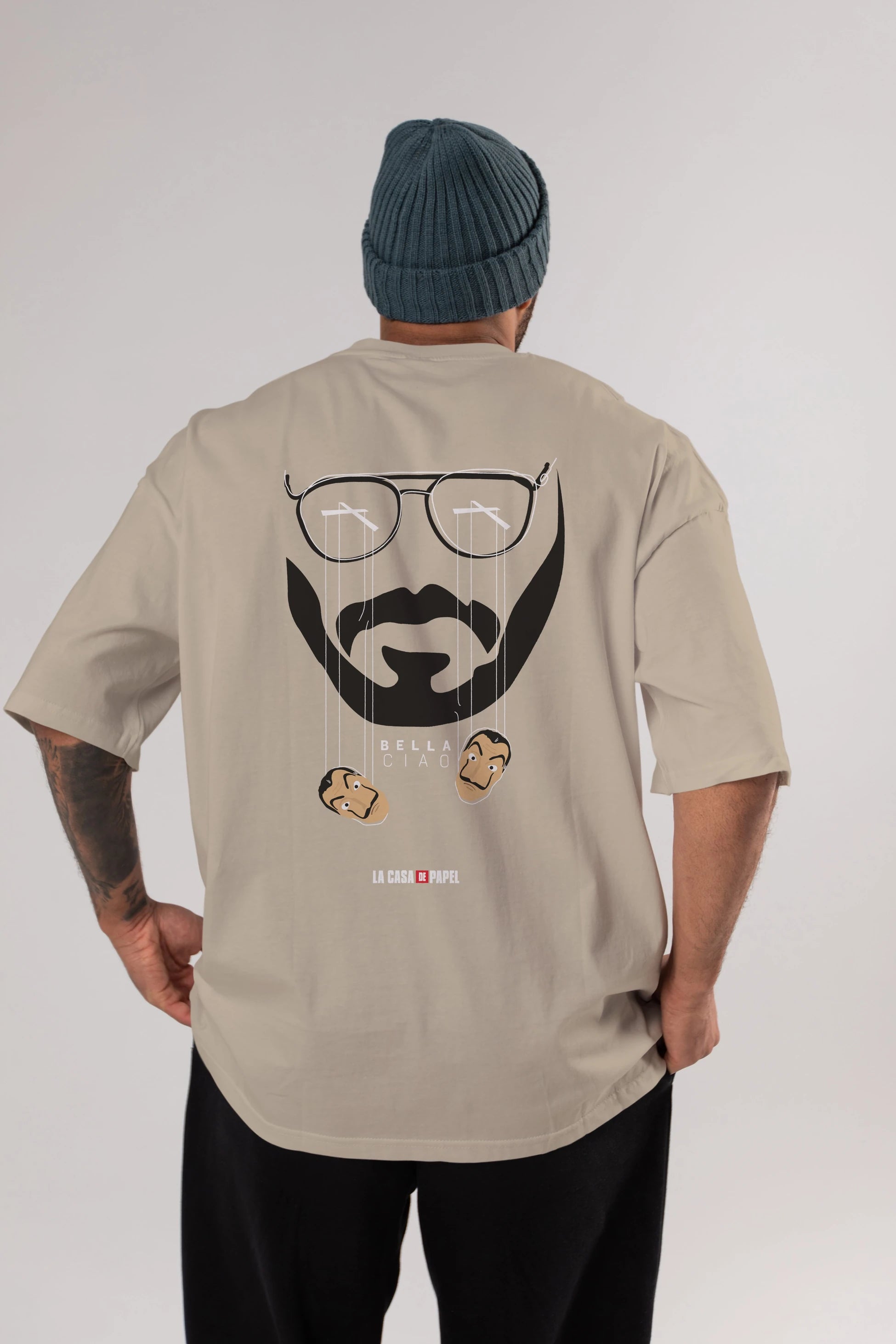 La Casa De Papel (11) Arka Baskılı Oversize t-shirt Erkek Kadın Unisex %100 Pamuk Bisiklet Yaka tişort